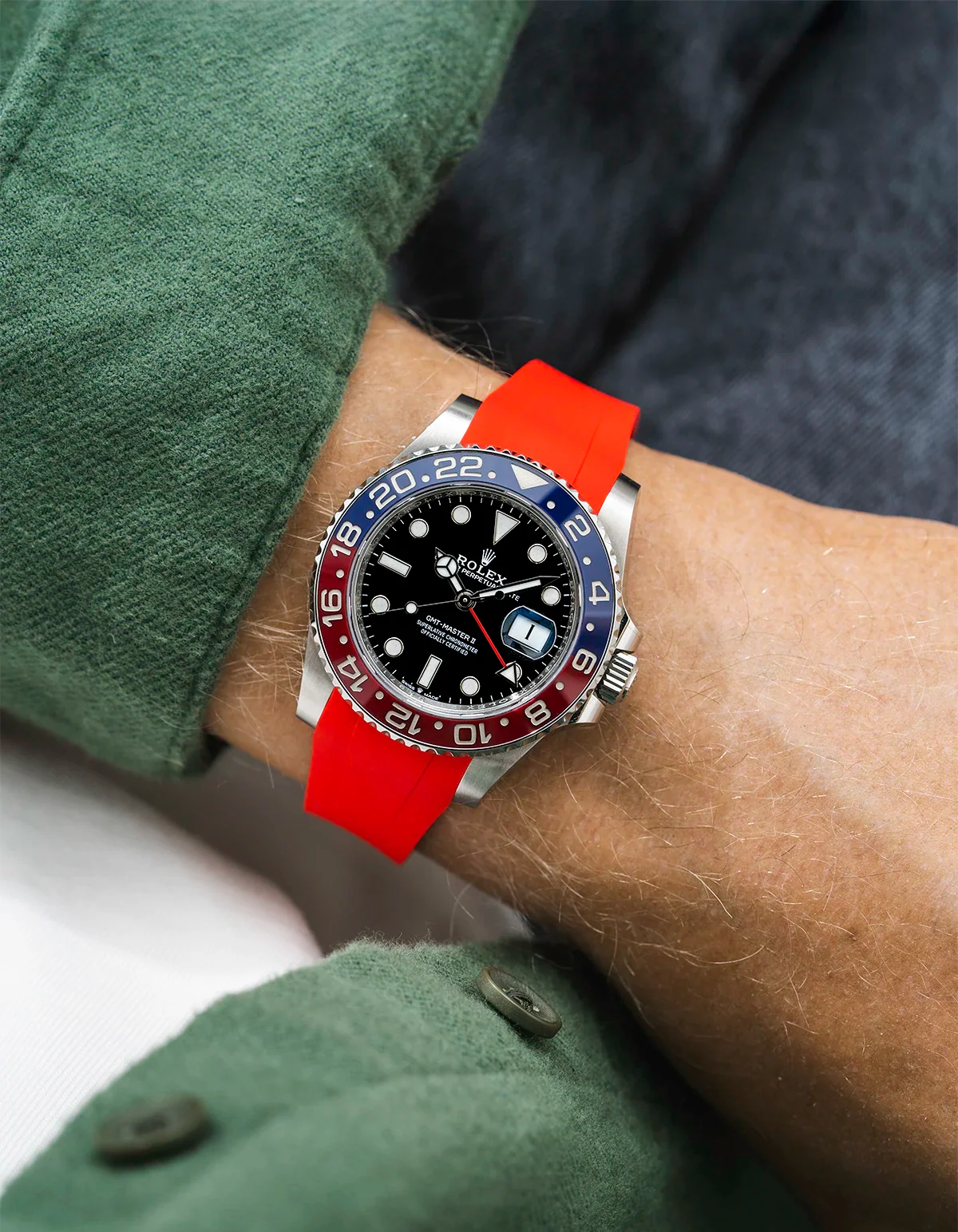 FKM Rubber Strap Integrated for Original Clasp - Rolex GMT Master II 116710 - Image 22