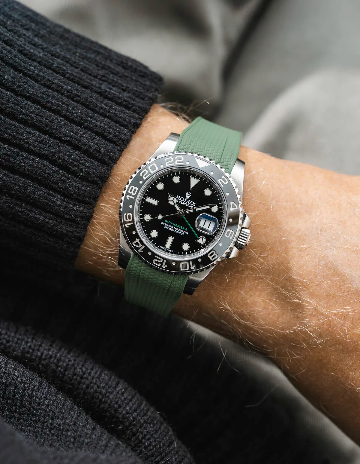 FKM Rubber Strap Integrated for Original Clasp - Rolex GMT Master II 116710 - Image 27