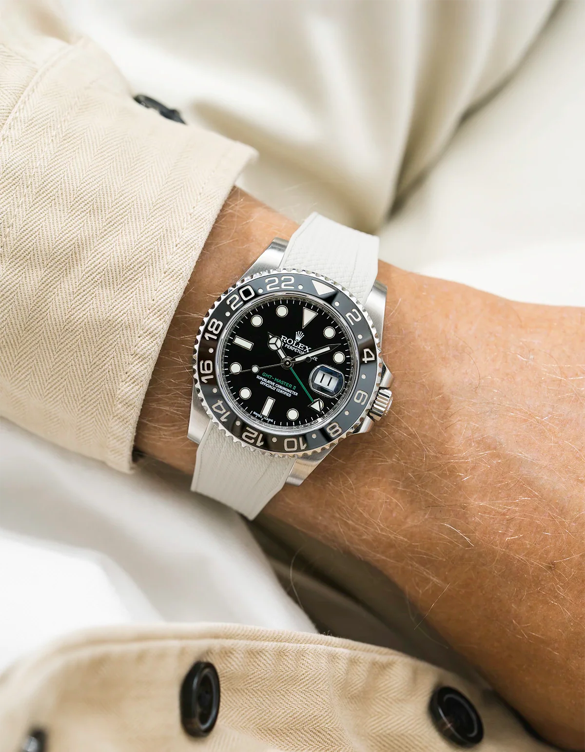 FKM Rubber Strap Integrated for Original Clasp - Rolex GMT Master II 116710 - Image 30