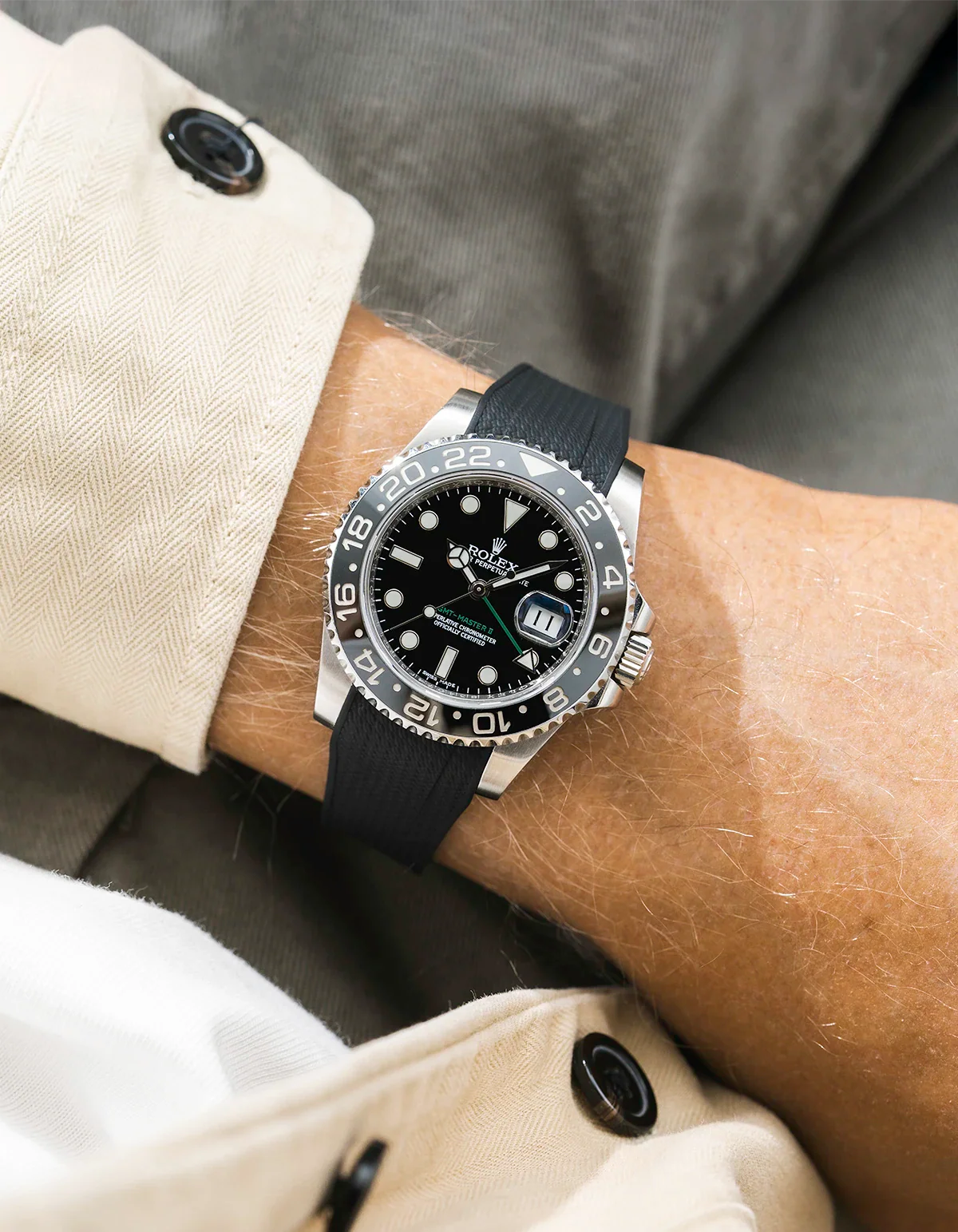 FKM Rubber Strap Integrated for Original Clasp - Rolex GMT Master II 116710 - Image 33