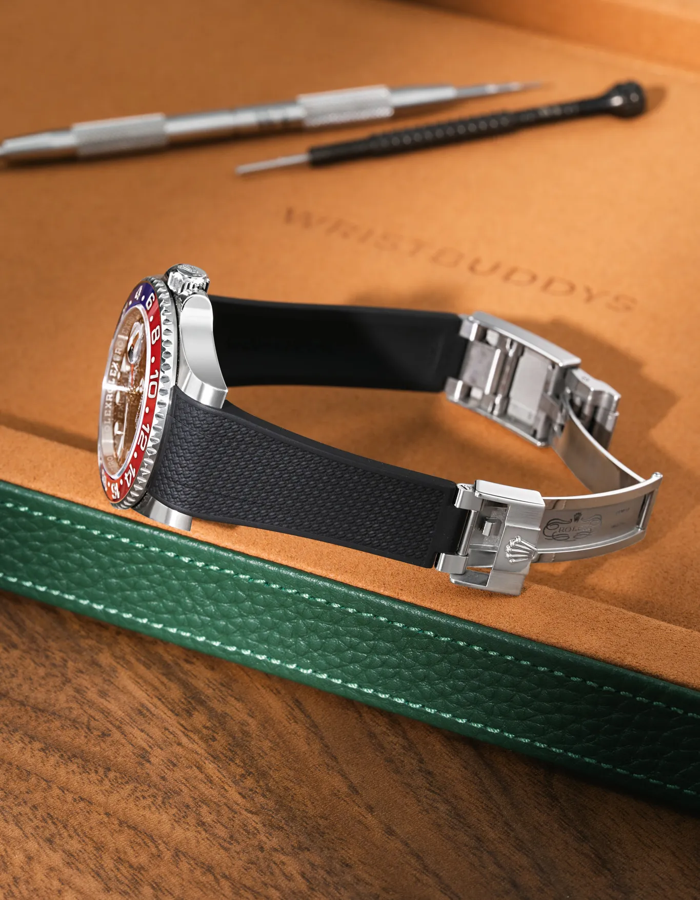 FKM Rubber Strap Integrated for Original Clasp - Rolex GMT Master II 116710 - Image 34