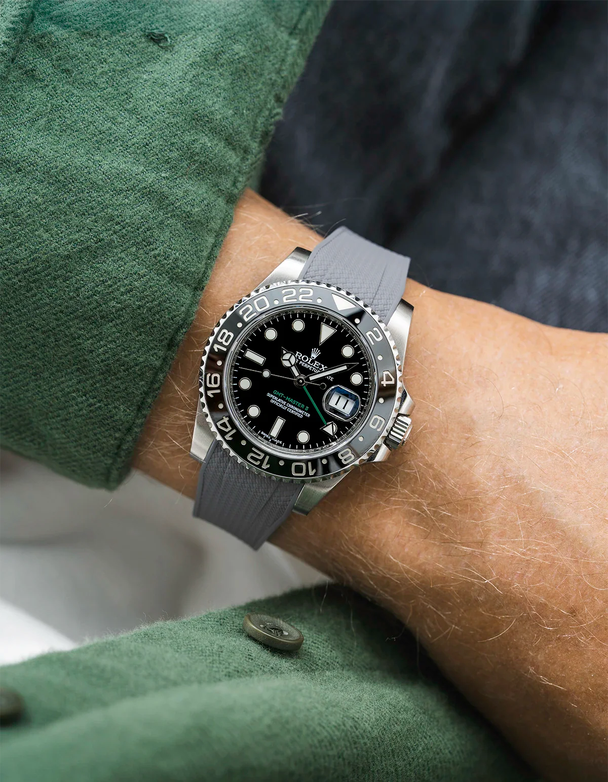 FKM Rubber Strap Integrated for Original Clasp - Rolex GMT Master II 116710 - Image 38