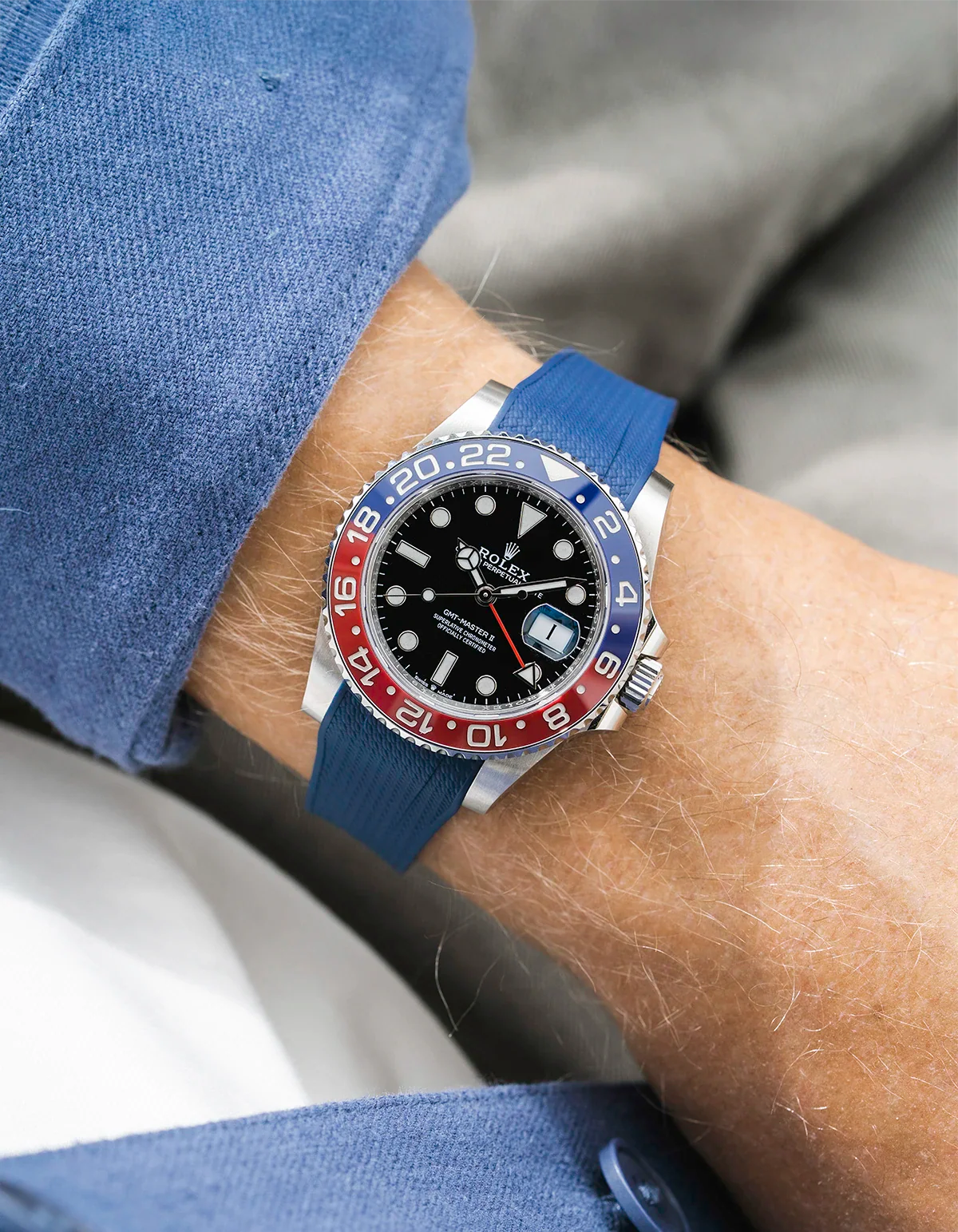 FKM Rubber Strap Integrated for Original Clasp - Rolex GMT Master II 116710 - Image 41