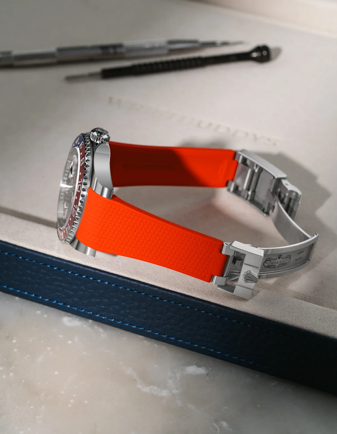 FKM Rubber Strap Integrated for Original Clasp - Rolex GMT Master II 116710 - Image 48