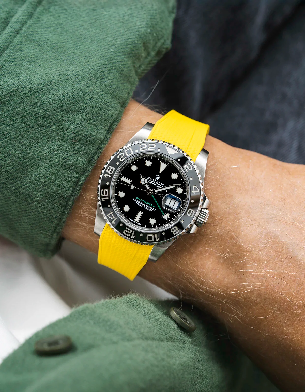 FKM Rubber Strap Integrated for Original Clasp - Rolex GMT Master II 116710 - Image 55