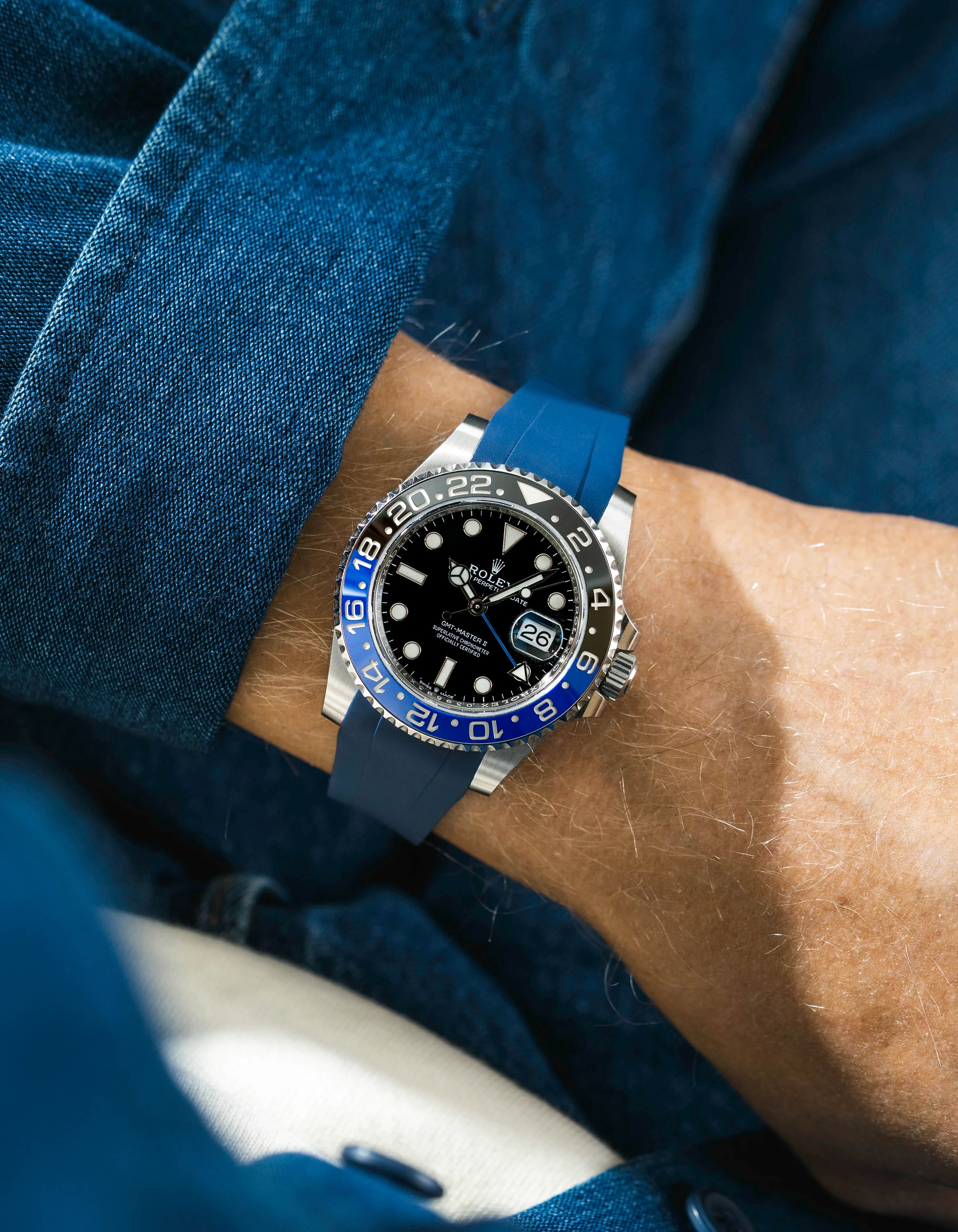 FKM Rubber Strap Integrated for Original Clasp - Rolex GMT Master II 116710 - Image 7