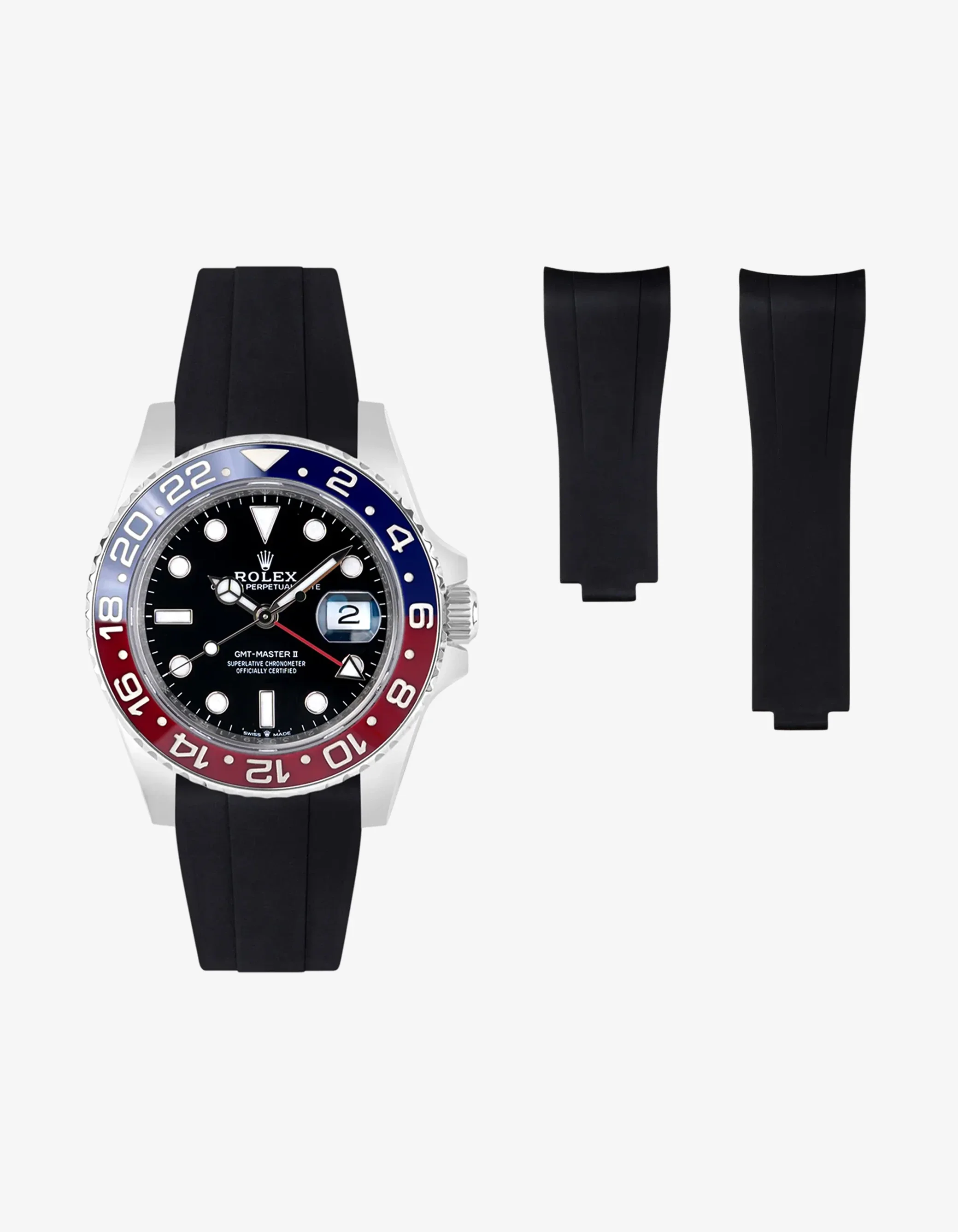 FKM Rubber Strap Integrated for Original Clasp - Rolex GMT Master II 126710