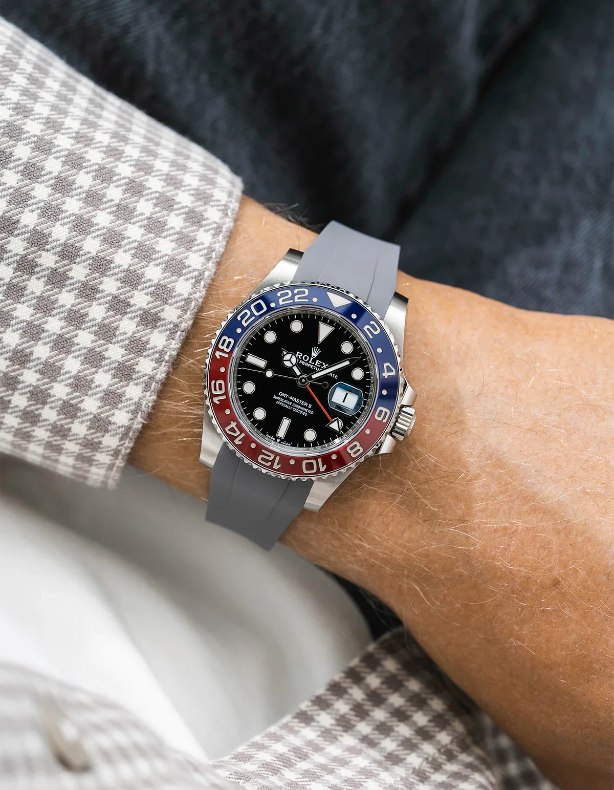 FKM Rubber Strap Integrated for Original Clasp - Rolex GMT Master II 126710 - Image 12