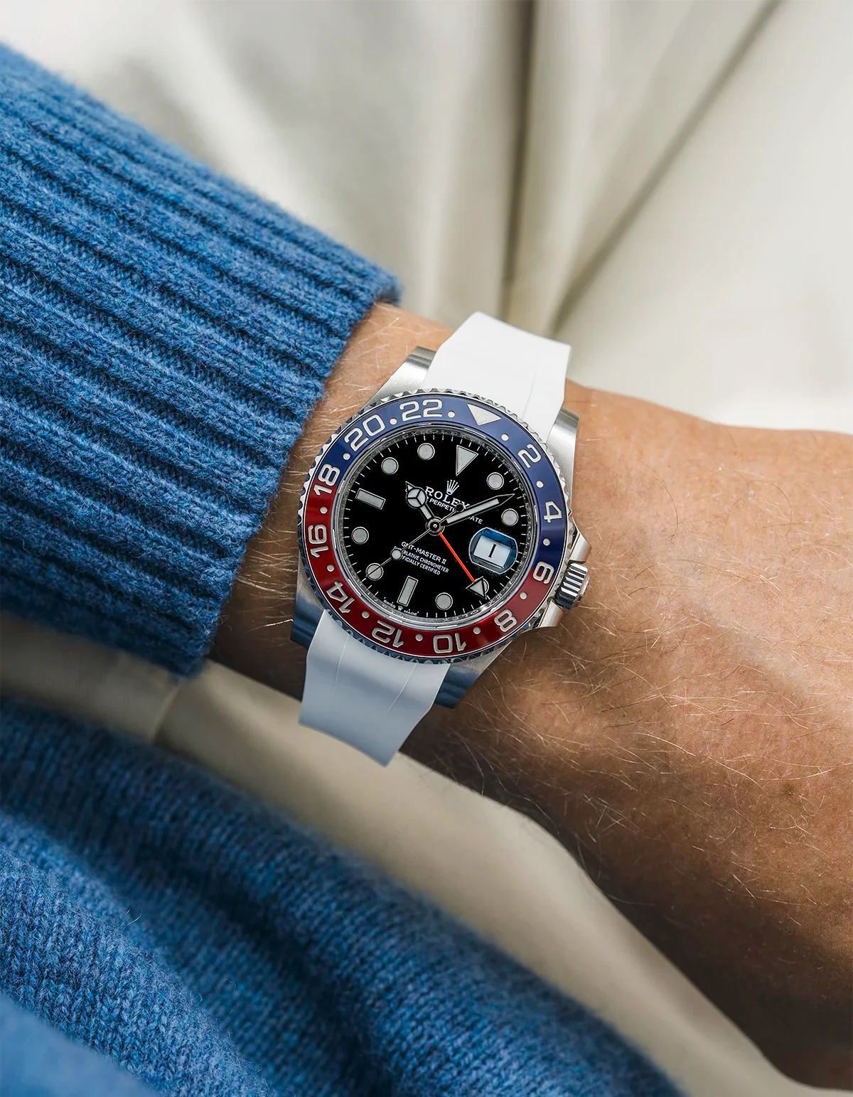 FKM Rubber Strap Integrated for Original Clasp - Rolex GMT Master II 126710 - Image 15