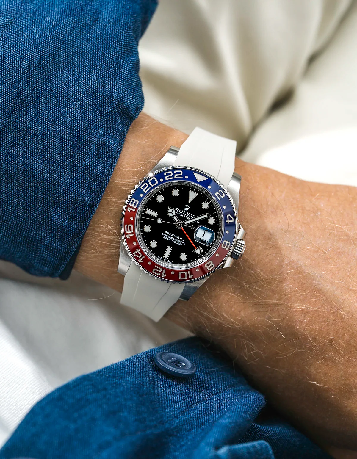 FKM Rubber Strap Integrated for Original Clasp - Rolex GMT Master II 126710 - Image 18