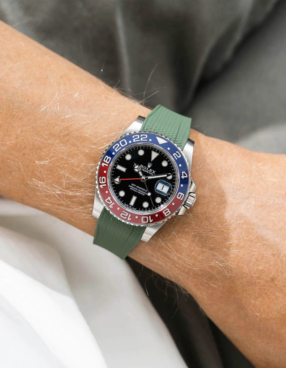 FKM Rubber Strap Integrated for Original Clasp - Rolex GMT Master II 126710 - Image 24