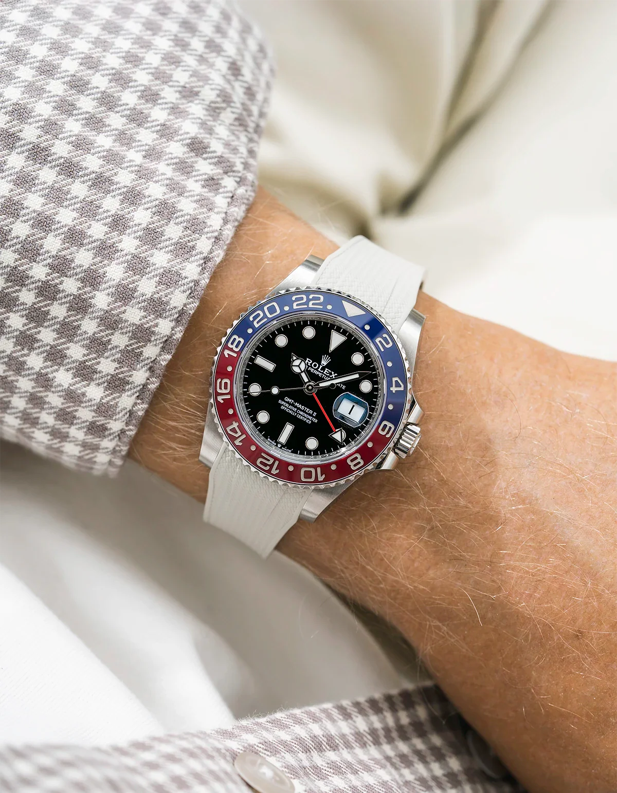 FKM Rubber Strap Integrated for Original Clasp - Rolex GMT Master II 126710 - Image 26