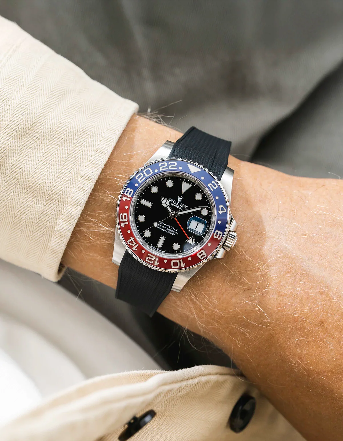 FKM Rubber Strap Integrated for Original Clasp - Rolex GMT Master II 126710 - Image 28