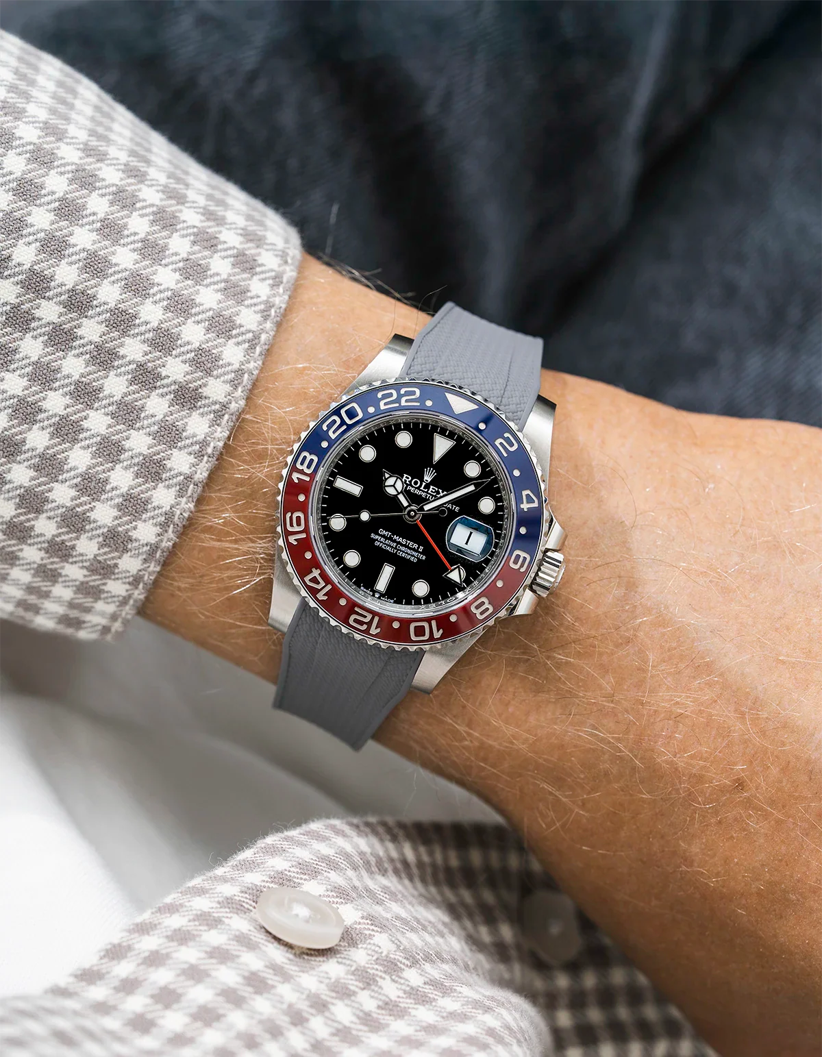 FKM Rubber Strap Integrated for Original Clasp - Rolex GMT Master II 126710 - Image 32