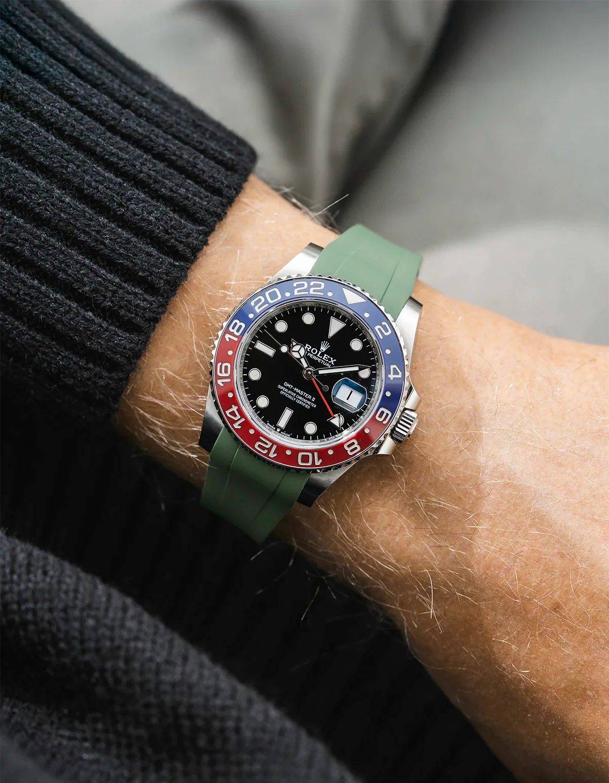 FKM Rubber Strap Integrated for Original Clasp - Rolex GMT Master II 126710 - Image 9