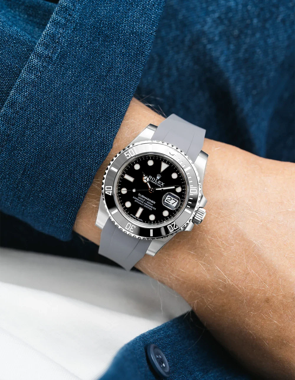 FKM Rubber Strap Integrated for Original Clasp – Submariner 116610LN/114060LN - Image 13