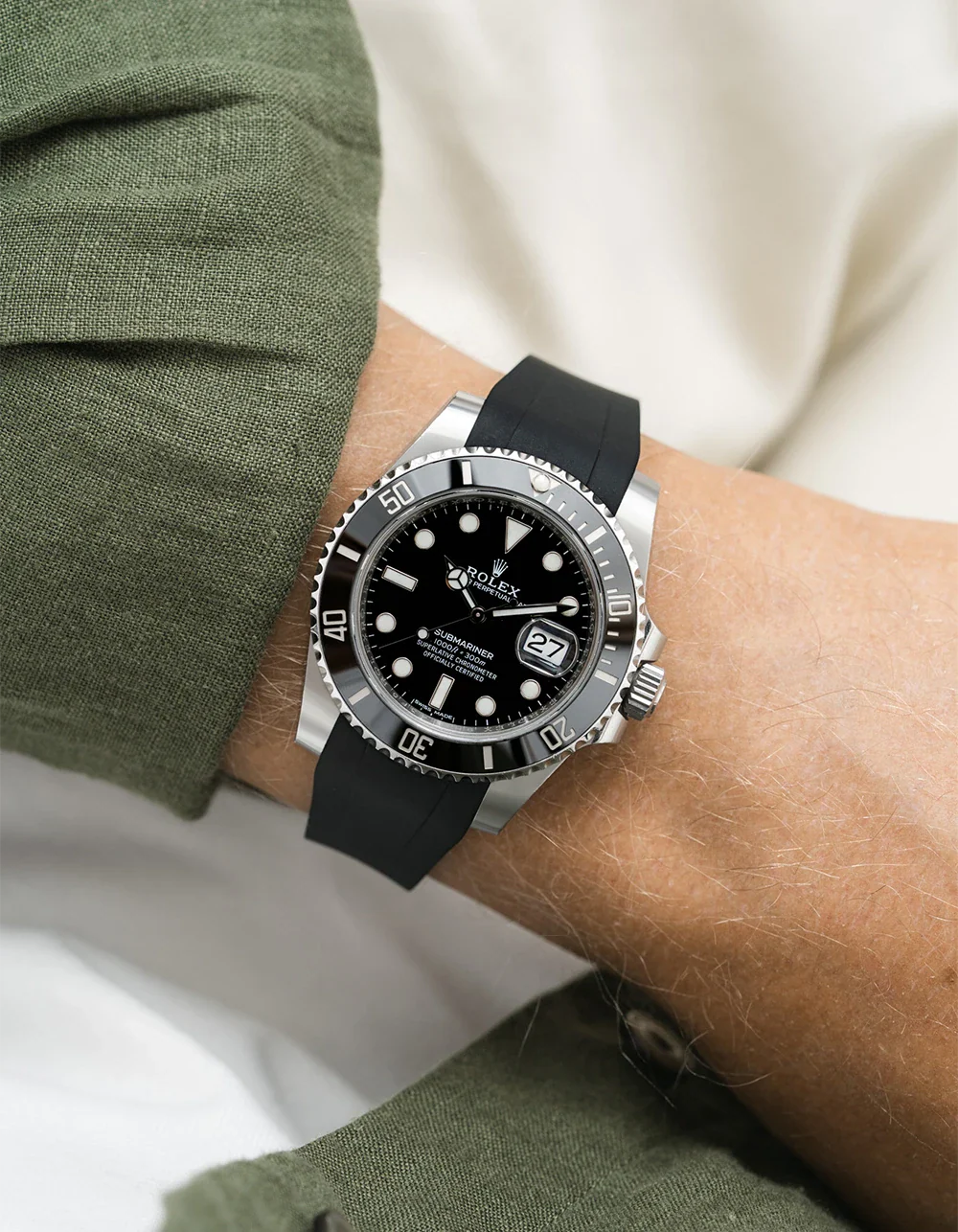 FKM Rubber Strap Integrated for Original Clasp – Submariner 116610LN/114060LN - Image 3