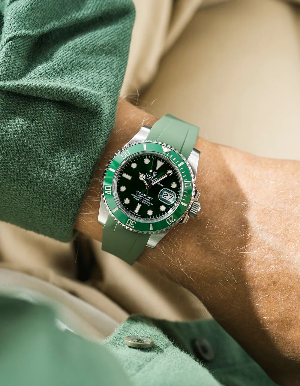 FKM Rubber Strap Integrated for Original Clasp – Submariner 116610LN/114060LN - Image 6
