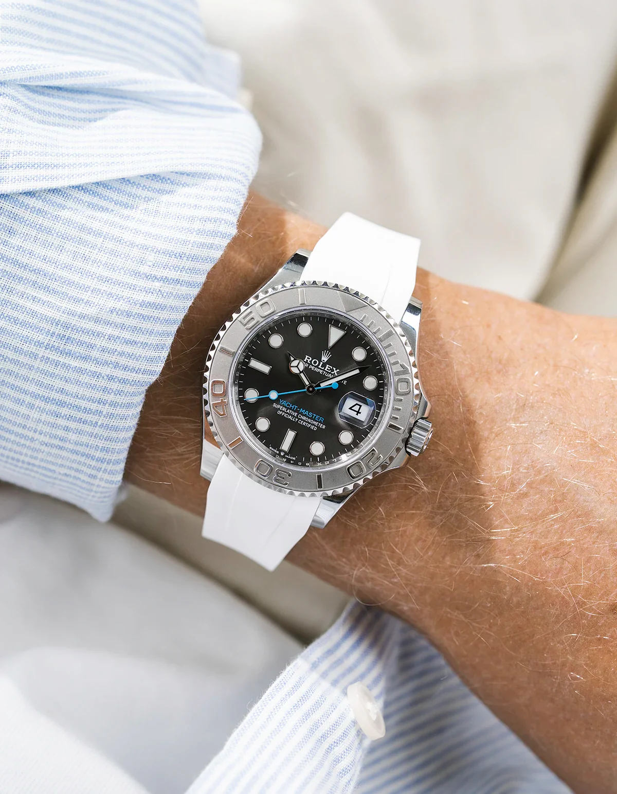 FKM Rubber Strap Integrated for Original Clasp – Yacht-Master 116622 / 126622 - Image 10