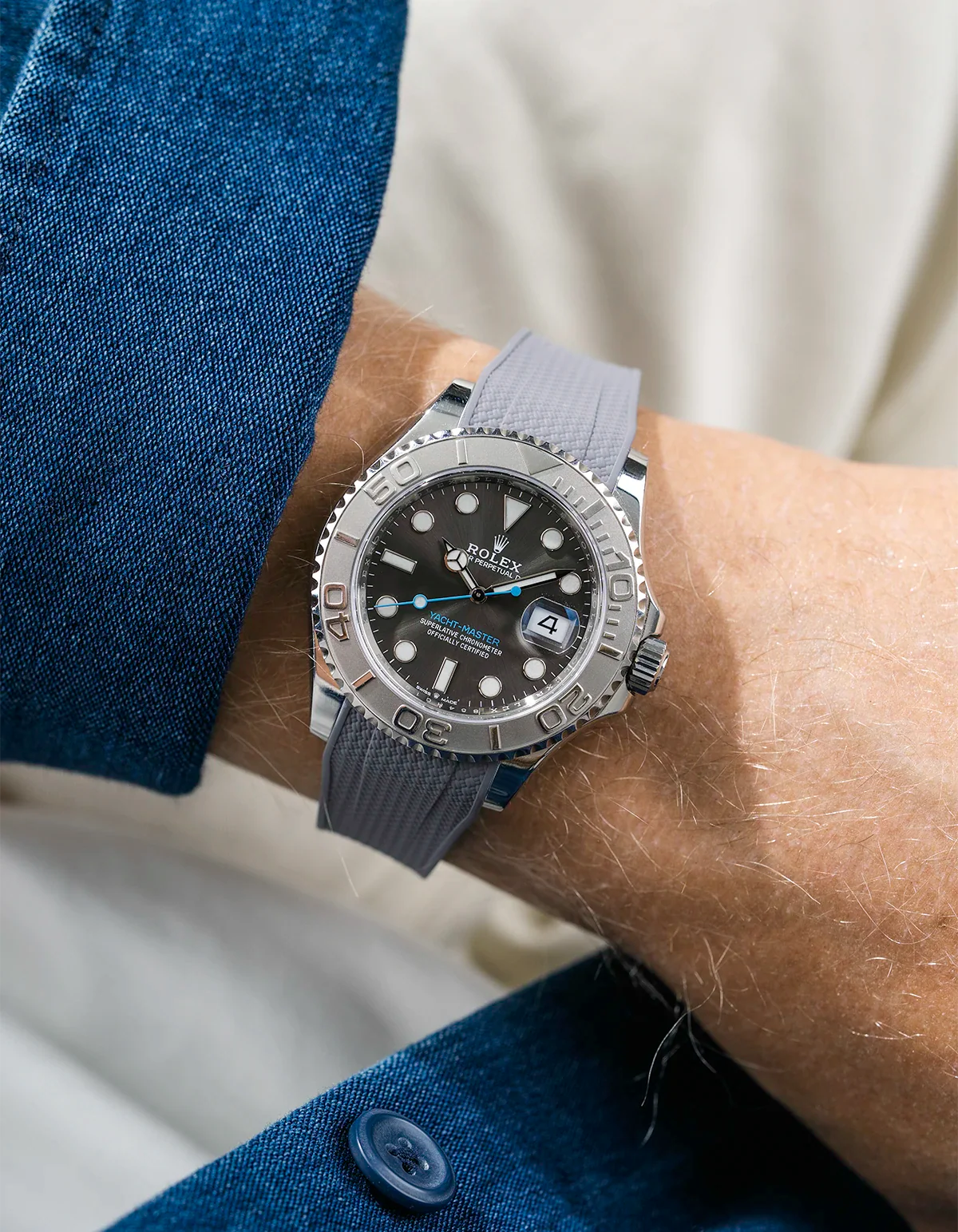 FKM Rubber Strap Integrated for Original Clasp – Yacht-Master 116622 / 126622 - Image 23