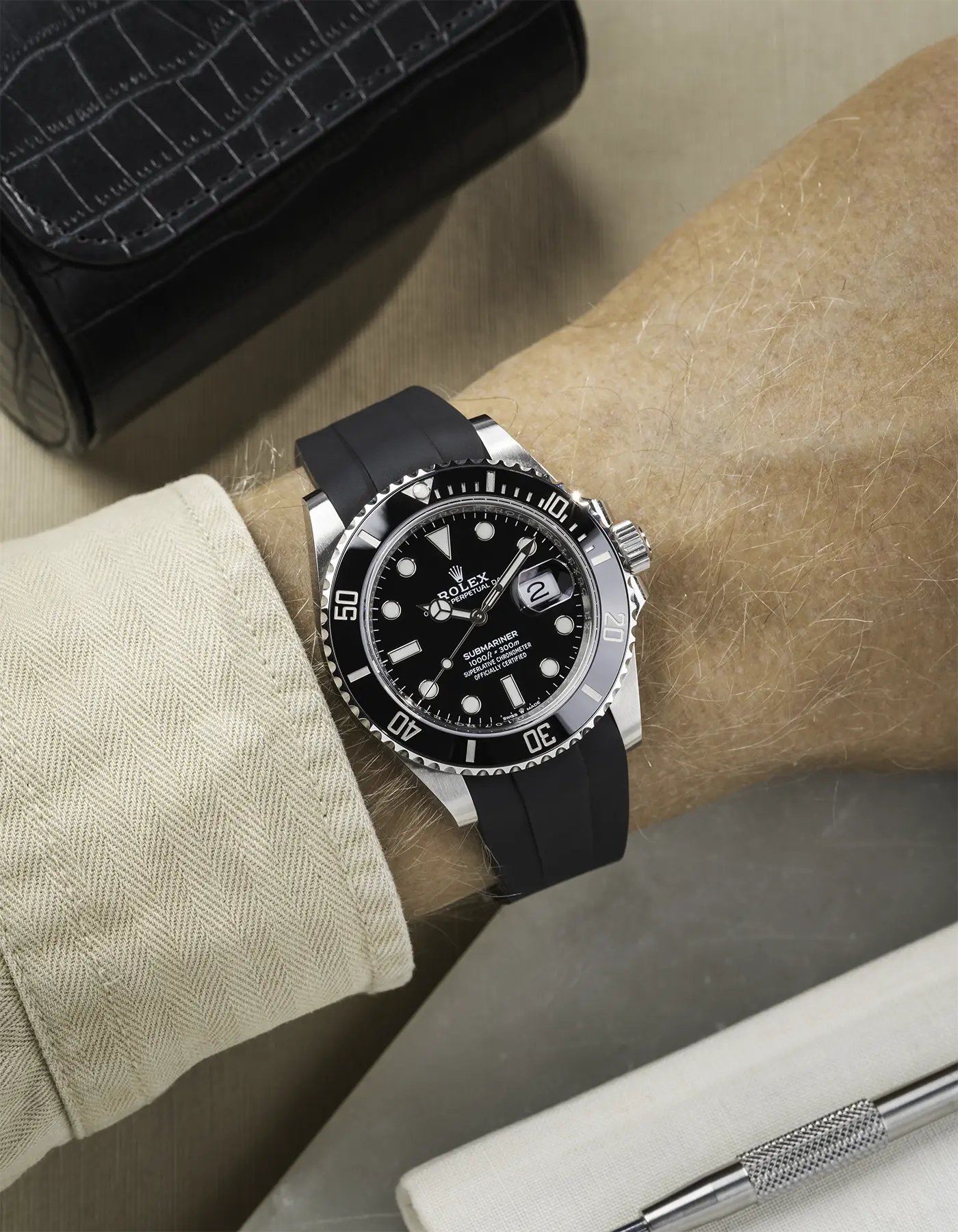FKM Rubber Strap Integrated for Original Clasp - Submariner 41 - 126610LN/124060LN - Image 4