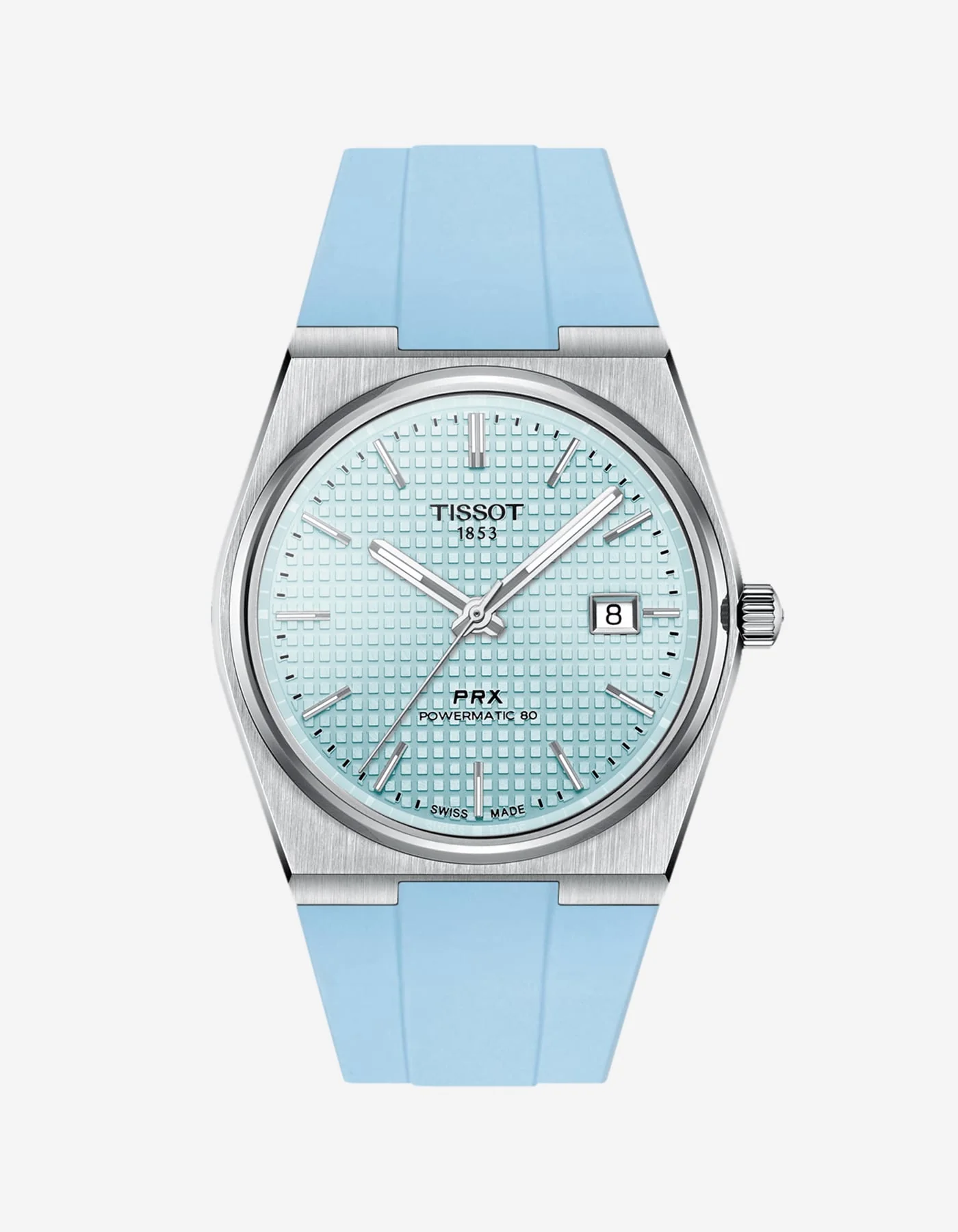 FKM Strap for Tissot PRX Powermatic 80 40mm Ice blue - Image 5