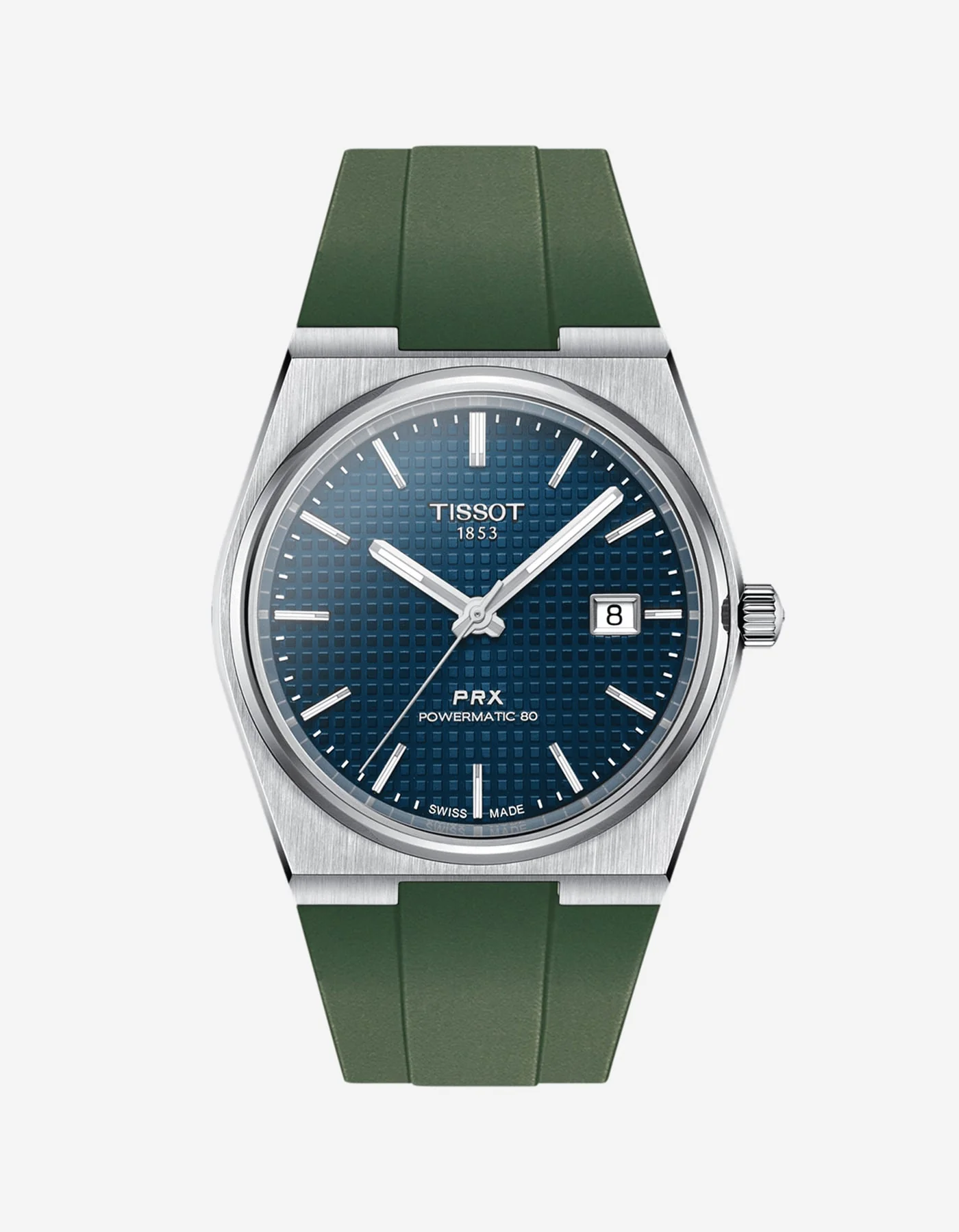 FKM Strap for Tissot PRX Powermatic 80 40mm Navy Blue - Image 9