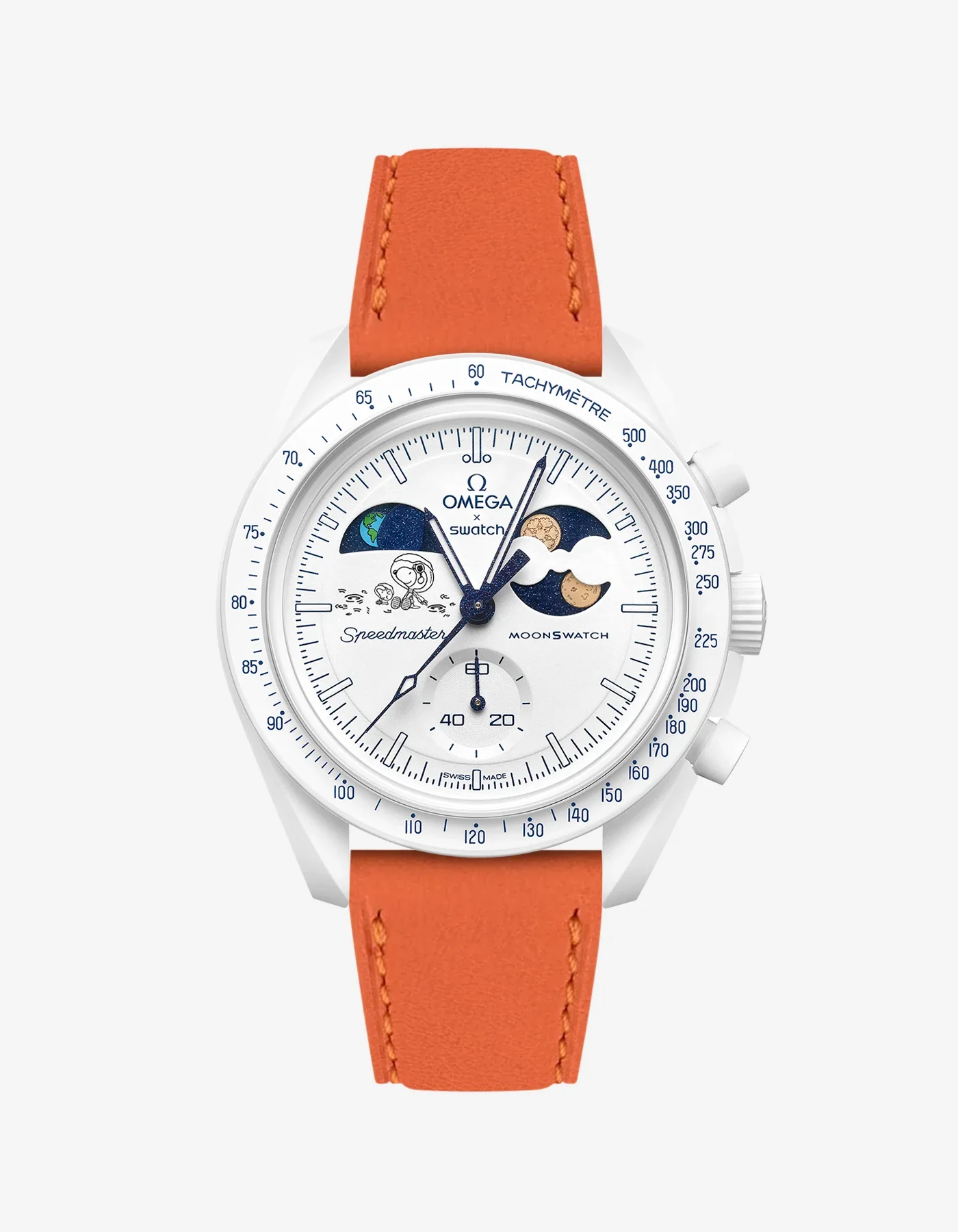 Leather Strap For Omega x Swatch MoonSwatch Mission To Earthphase - Moonshine Gold Cold Moon - Image 11