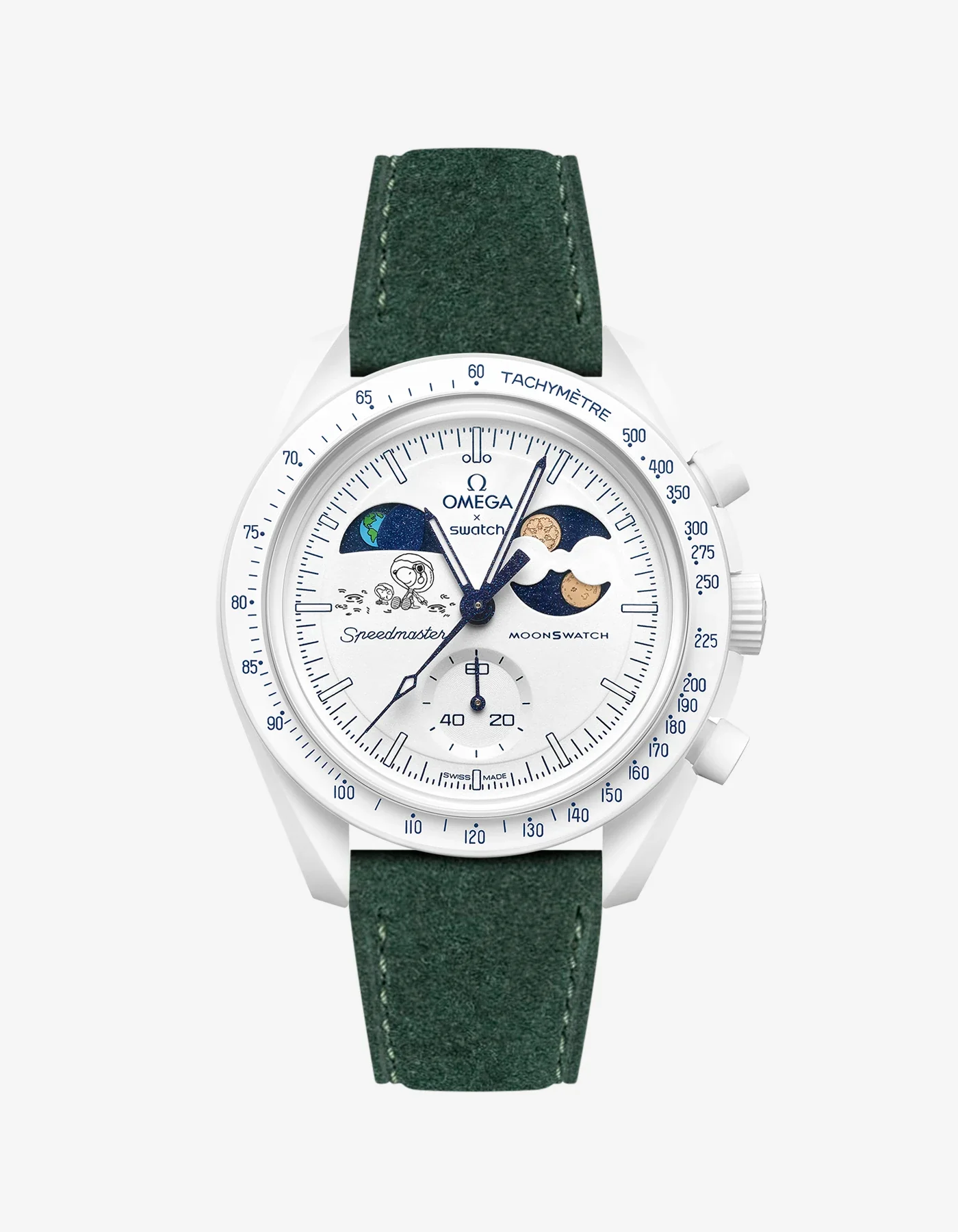 Leather Strap For Omega x Swatch MoonSwatch Mission To Earthphase - Moonshine Gold Cold Moon - Image 3
