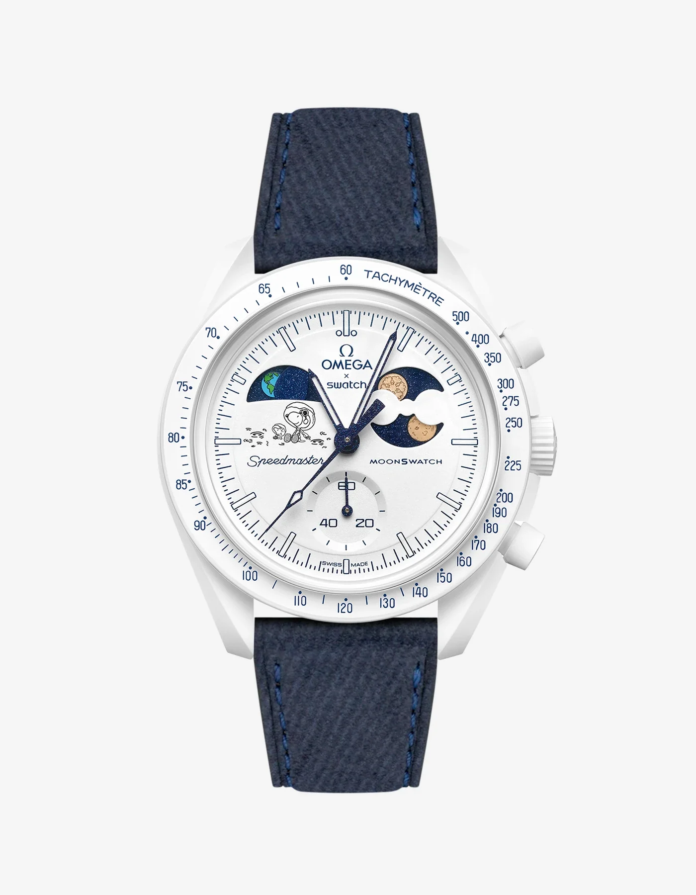 Leather Strap For Omega x Swatch MoonSwatch Mission To Earthphase - Moonshine Gold Cold Moon - Image 5