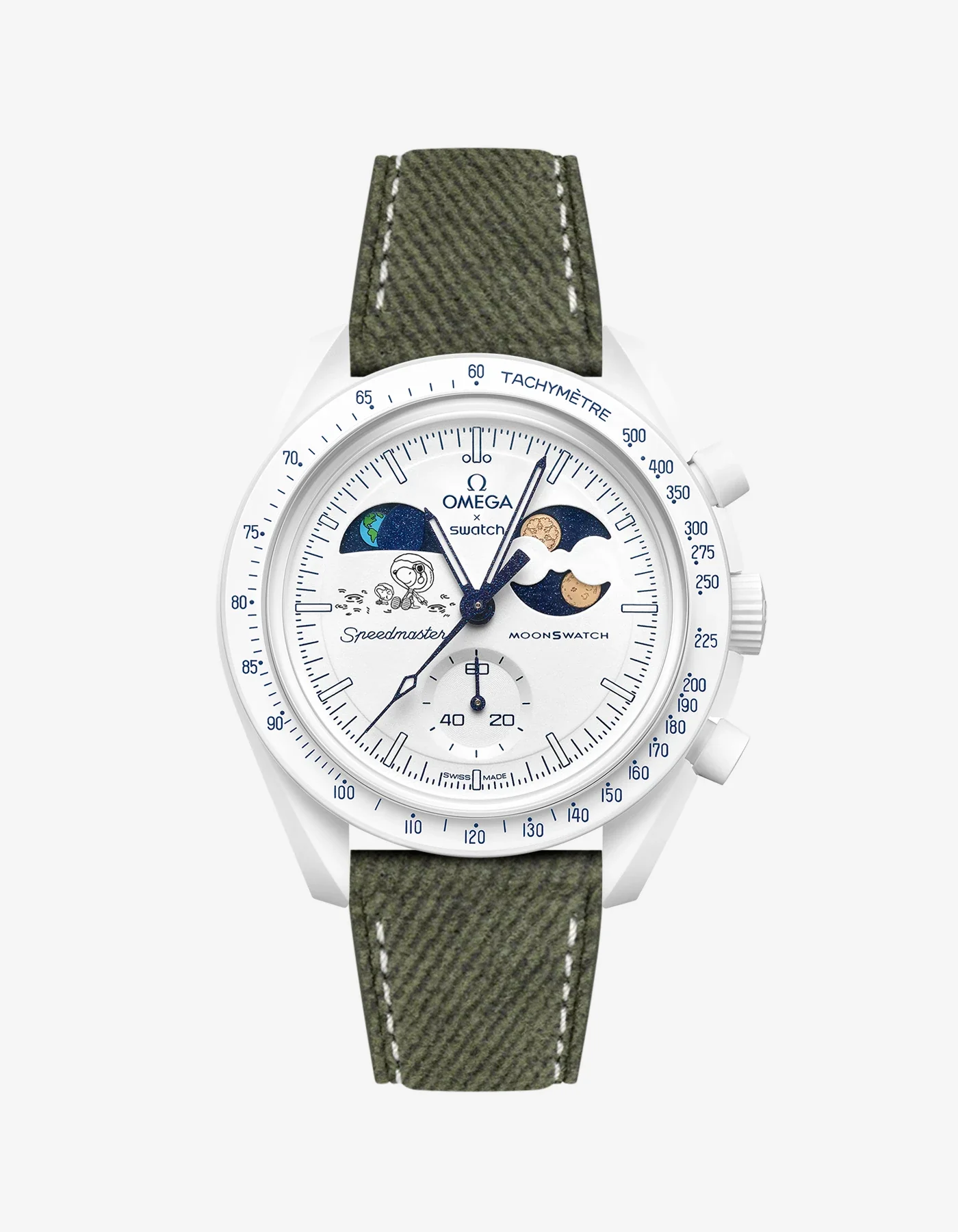 Leather Strap For Omega x Swatch MoonSwatch Mission To Earthphase - Moonshine Gold Cold Moon - Image 7