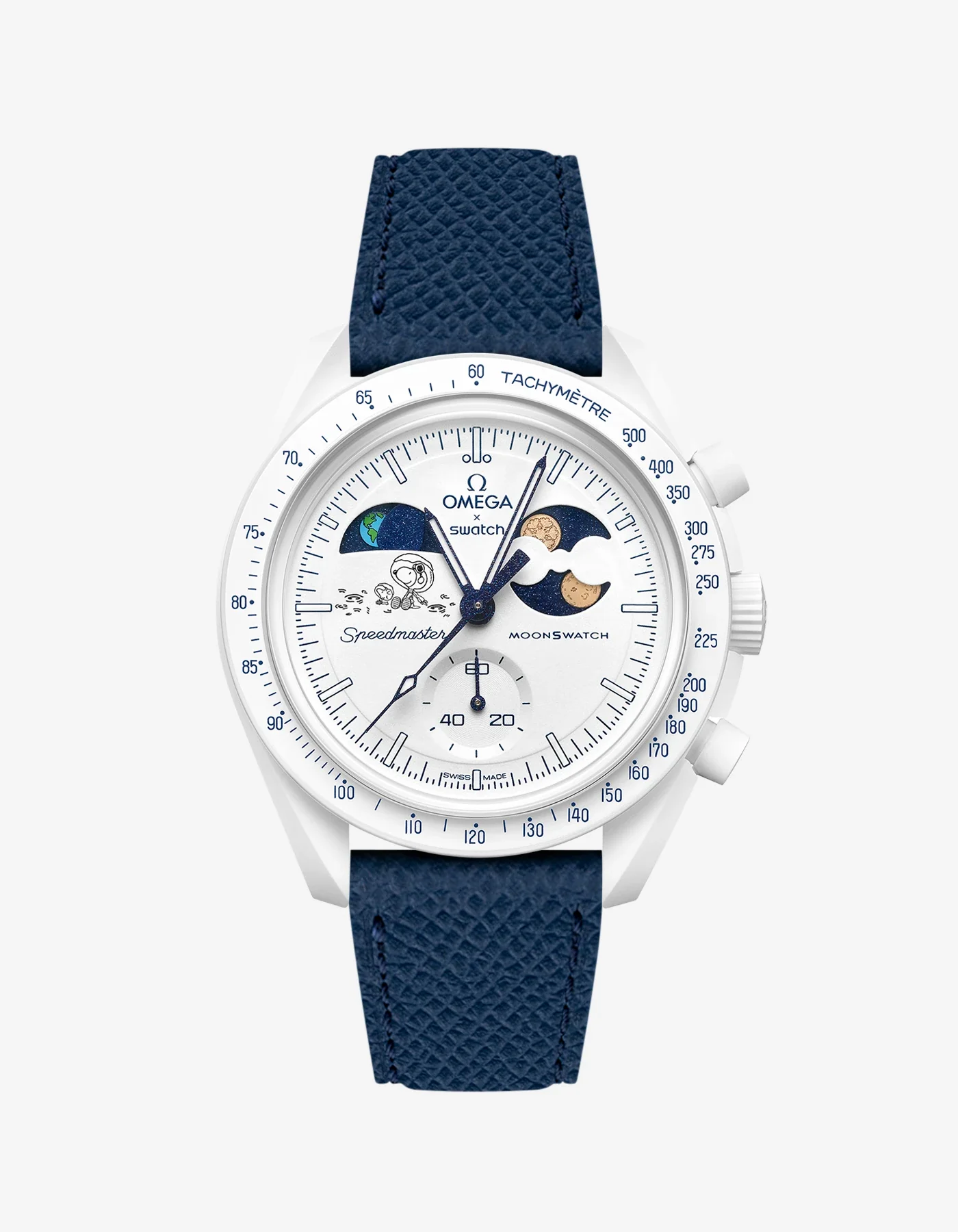 Leather Strap For Omega x Swatch MoonSwatch Mission To Earthphase - Moonshine Gold Cold Moon - Image 9