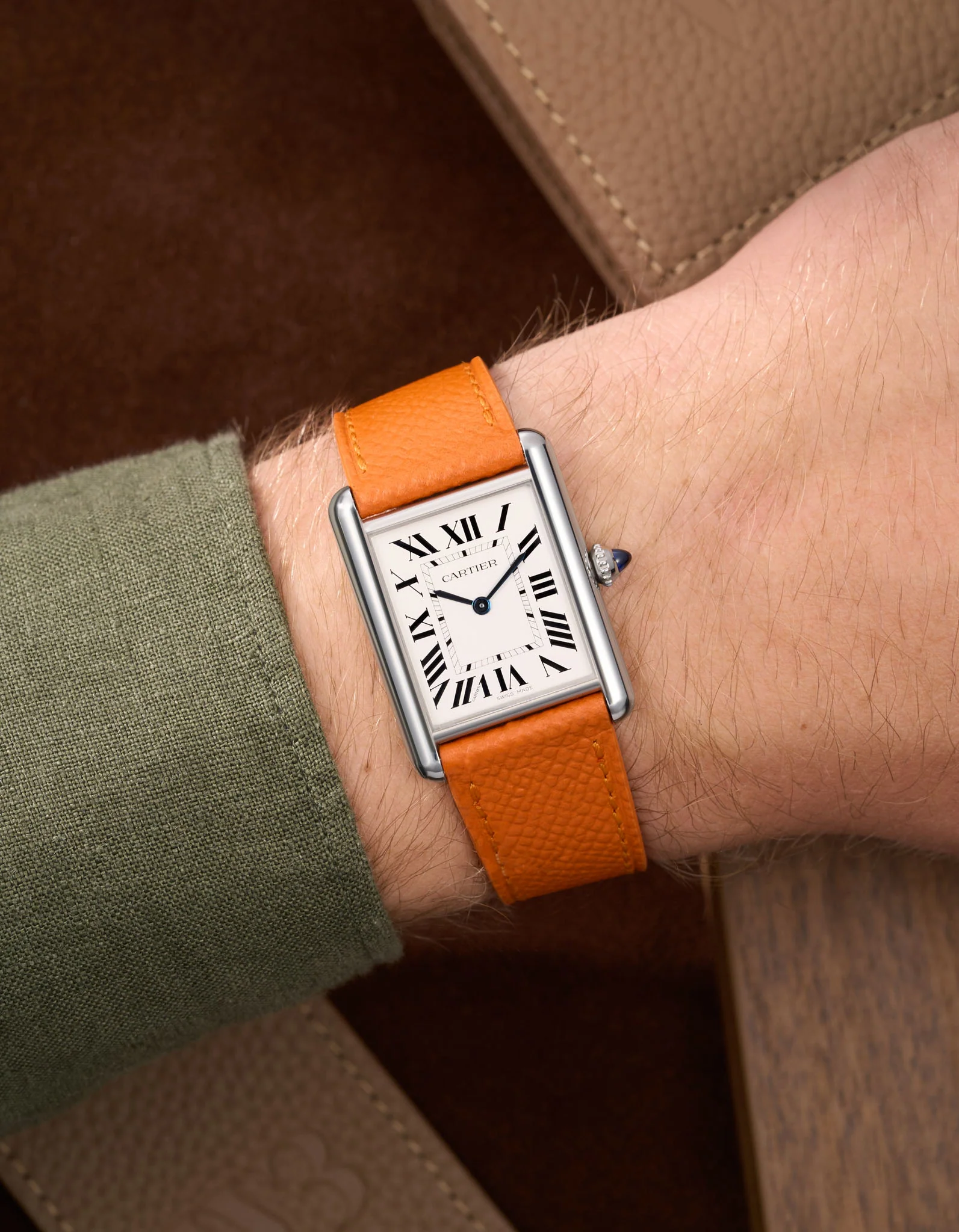 Leather Straps for Cartier Tank Must Large - Image 45