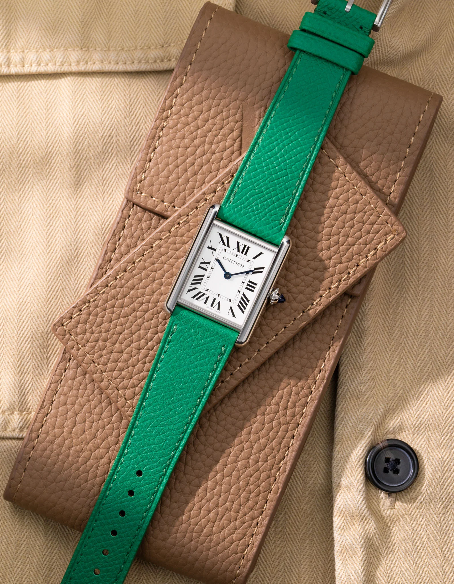 Leather Straps for Cartier Tank Must Large - Image 49