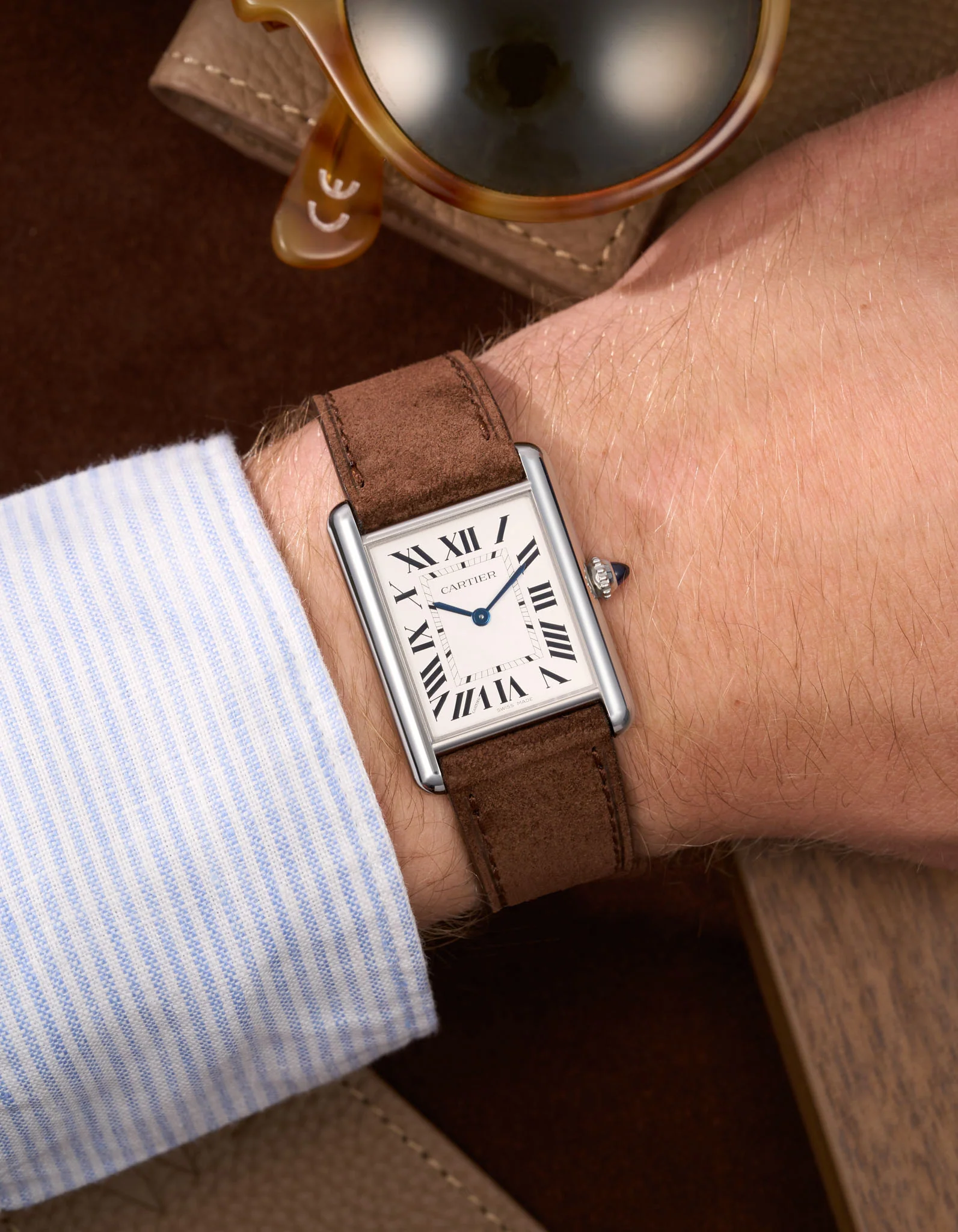 Leather Straps for Cartier Tank Must Large - Image 6