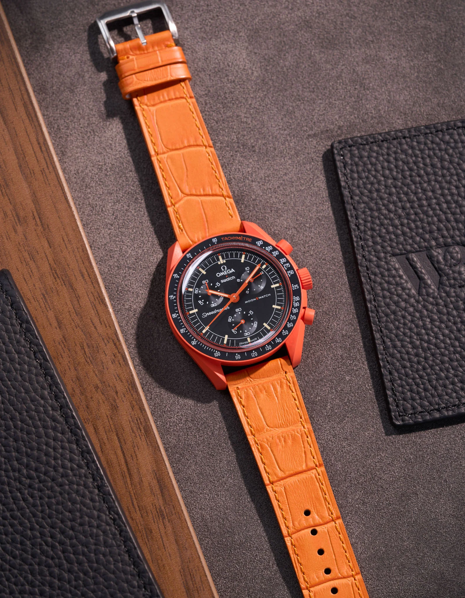 Leather Straps for Omega X Swatch Mission on Earth - Lava - Image 11