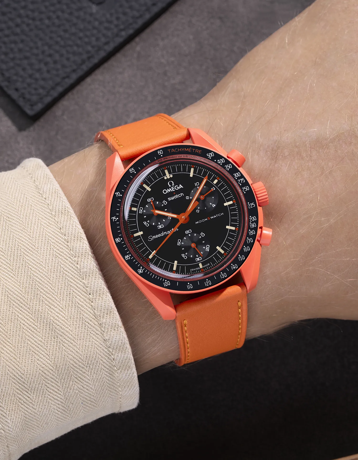 Leather Straps for Omega X Swatch Mission on Earth - Lava - Image 14