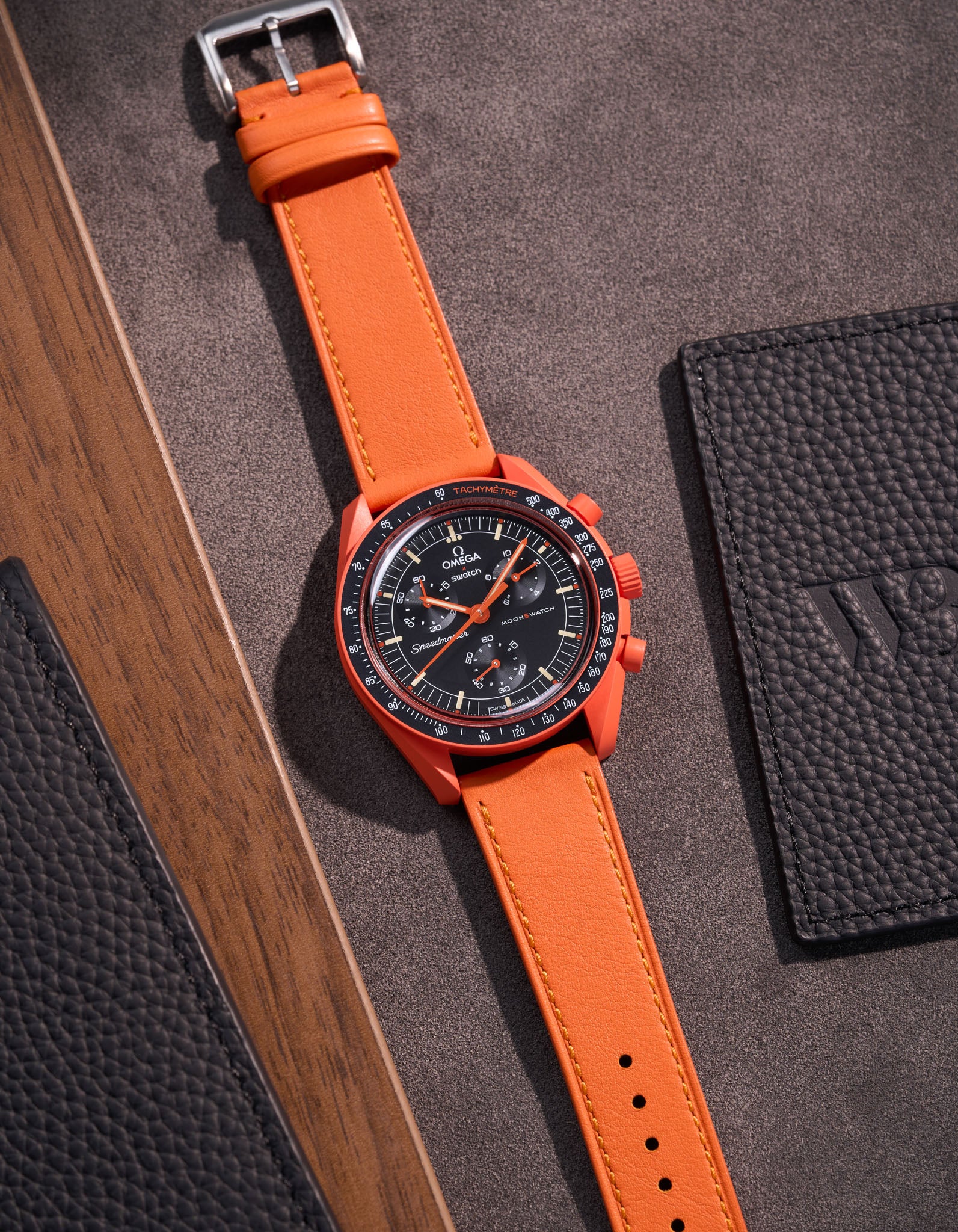 Leather Straps for Omega X Swatch Mission on Earth - Lava - Image 15