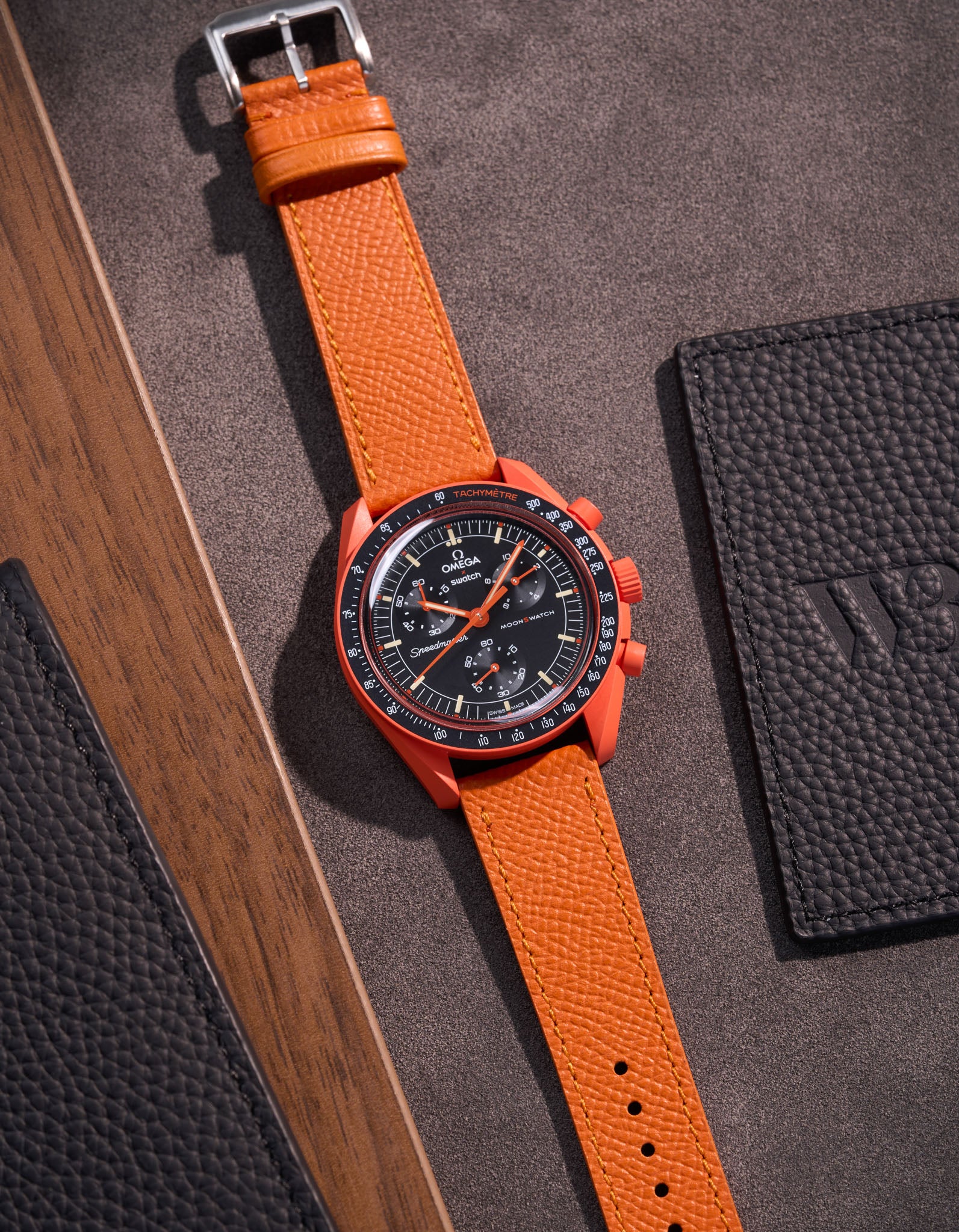 Leather Straps for Omega X Swatch Mission on Earth - Lava - Image 3