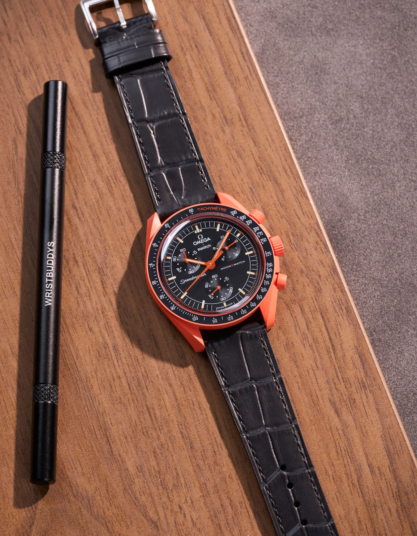 Leather Straps for Omega X Swatch Mission on Earth - Lava - Image 7