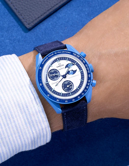 Leather Straps for Omega X Swatch Mission to Super Blue Moonphase - Image 10