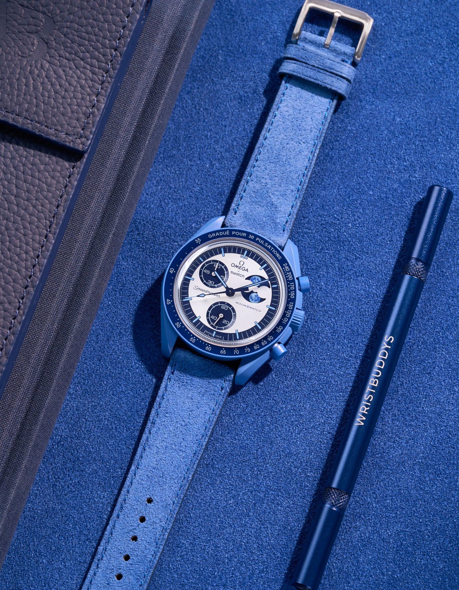Leather Straps for Omega X Swatch Mission to Super Blue Moonphase - Image 3