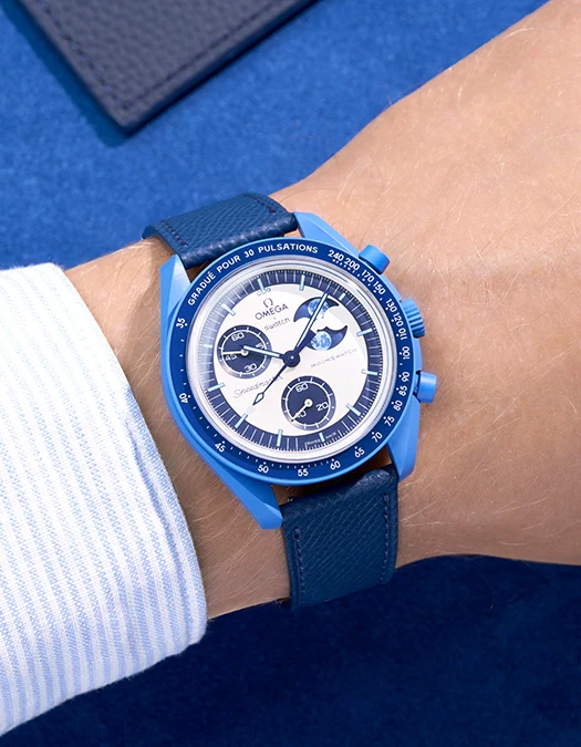 Leather Straps for Omega X Swatch Mission to Super Blue Moonphase - Image 6