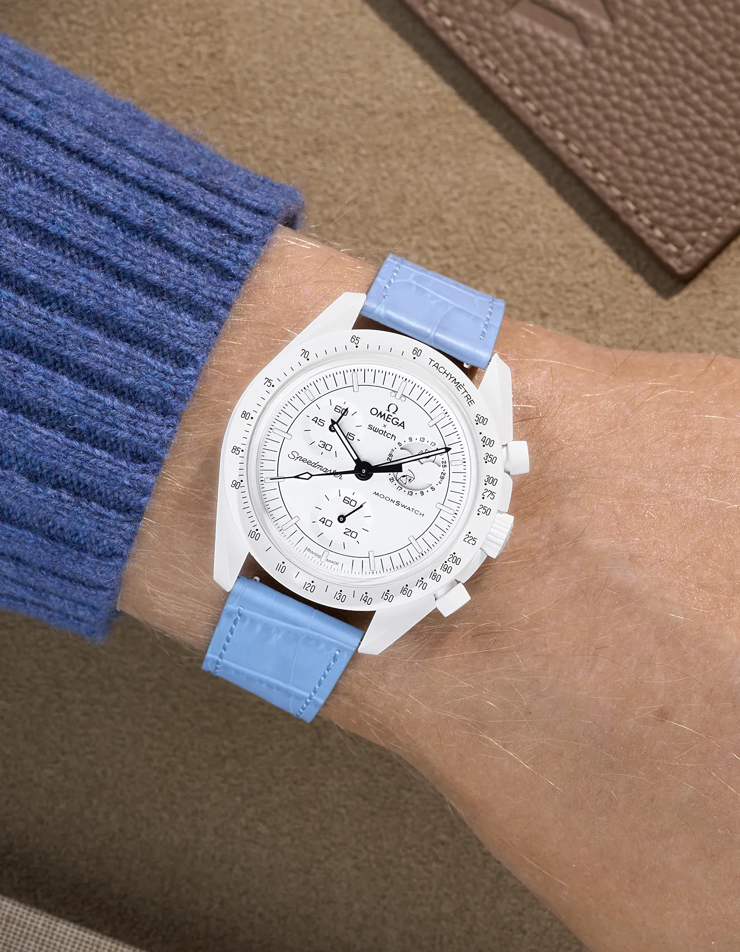 Leather Straps for Omega X Swatch Mission to the Moonphase Full Moon - Image 14