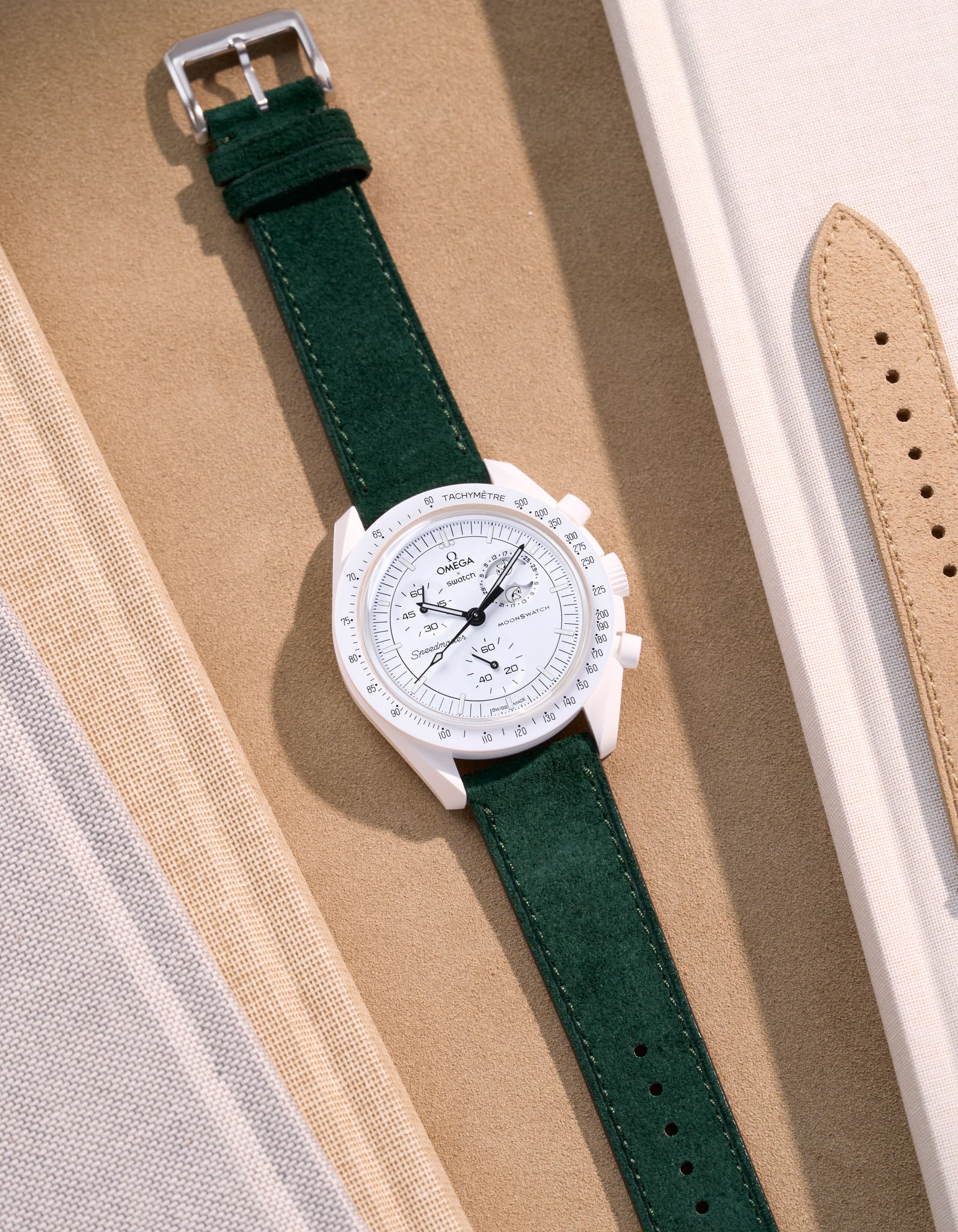 Leather Straps for Omega X Swatch Mission to the Moonphase Full Moon - Image 19