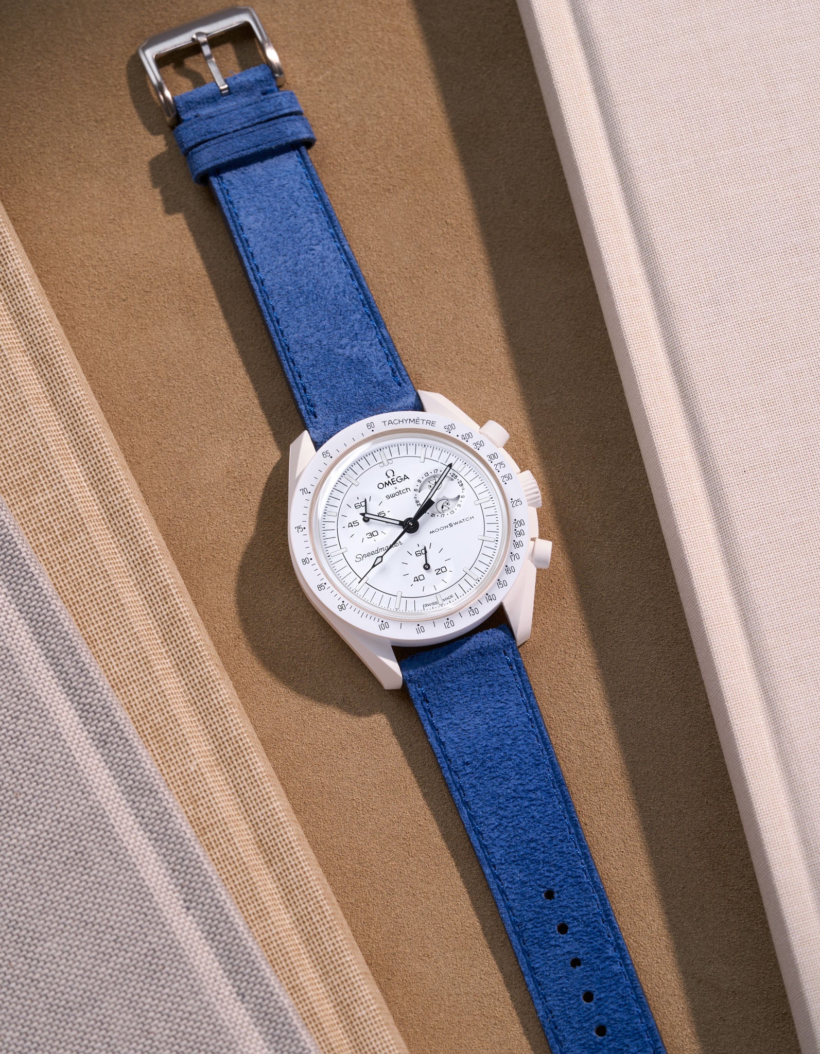 Leather Straps for Omega X Swatch Mission to the Moonphase Full Moon - Image 3