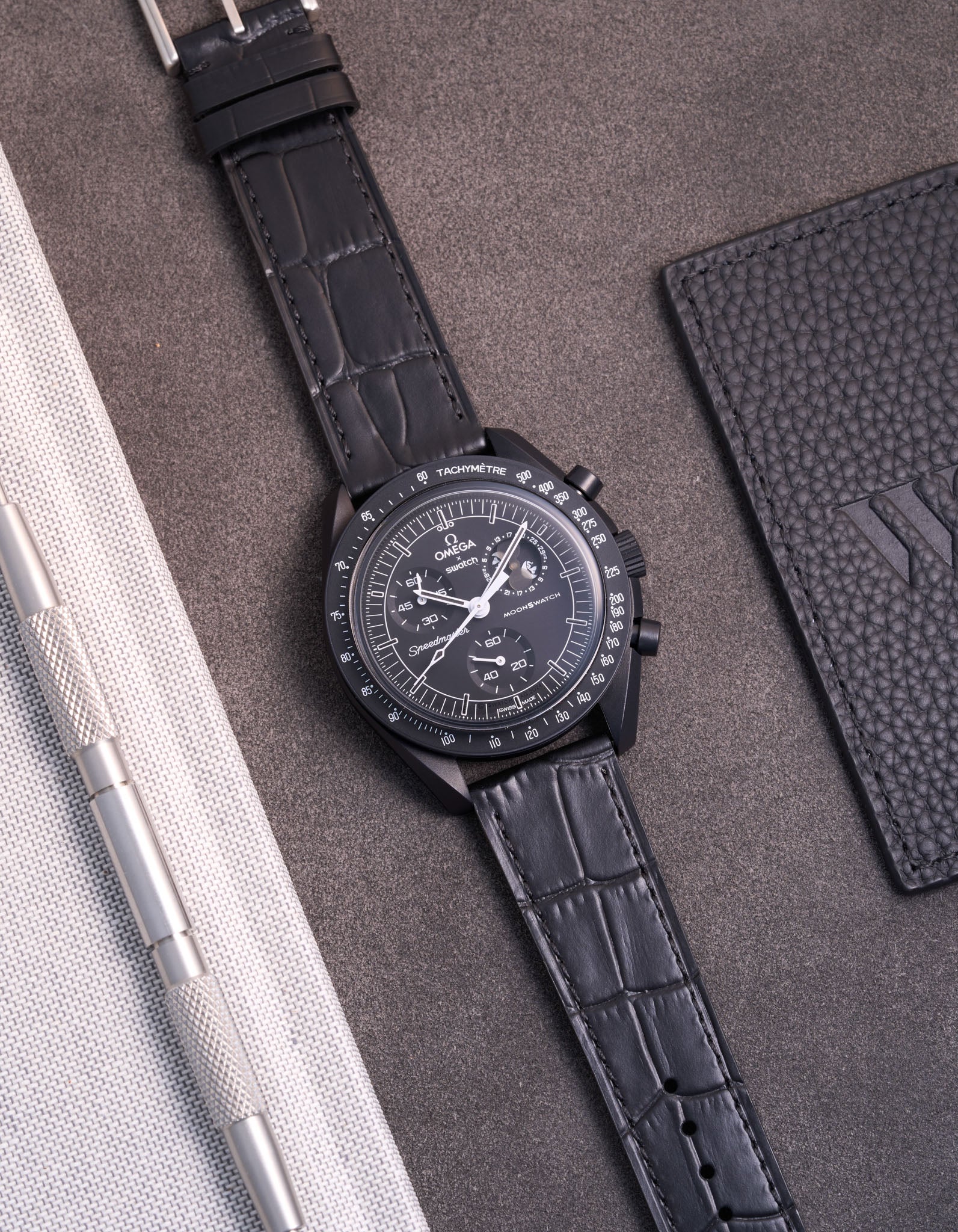 Leather Straps for Omega X Swatch Mission to the Moonphase New Moon - Image 3
