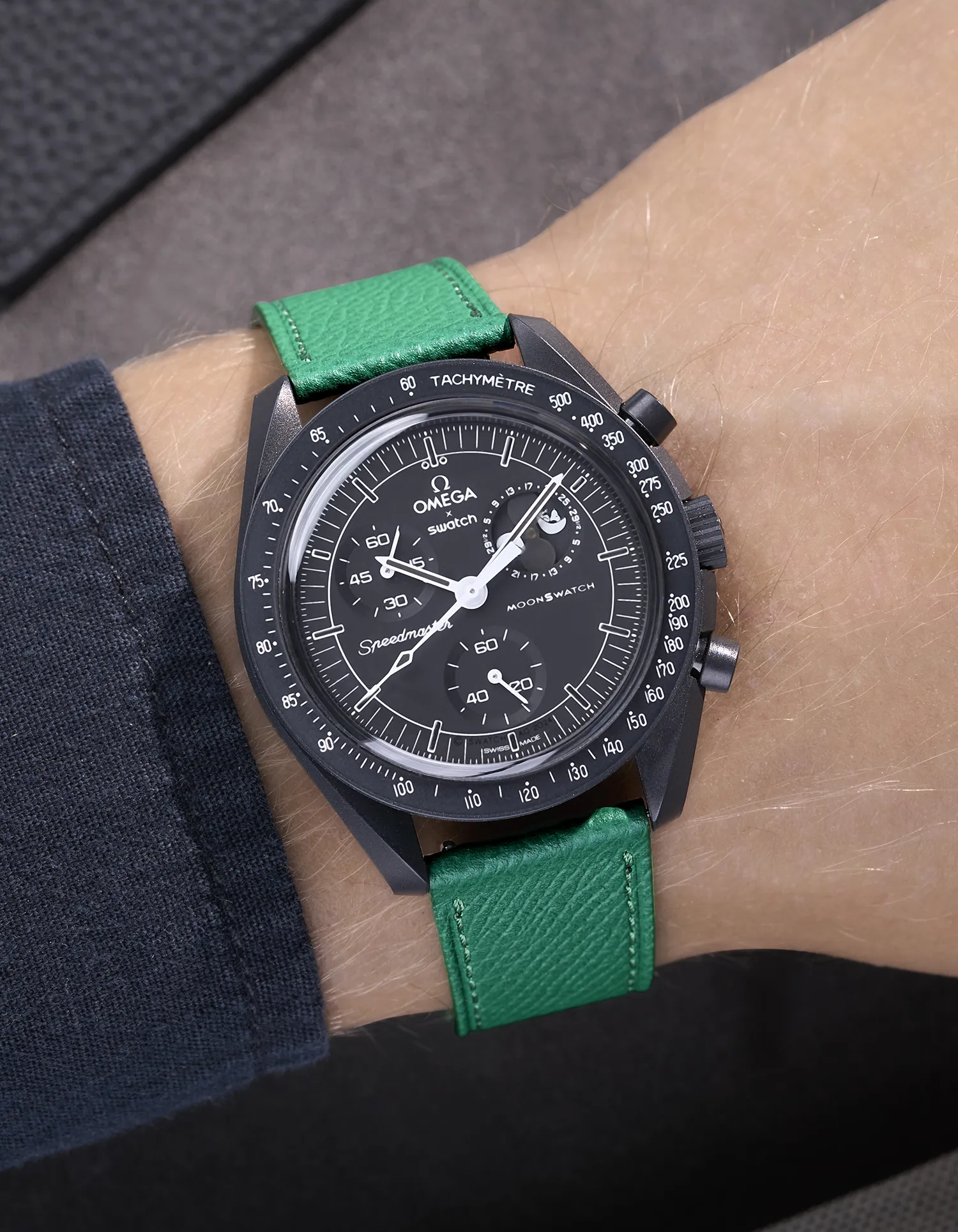 Leather Straps for Omega X Swatch Mission to the Moonphase New Moon - Image 6