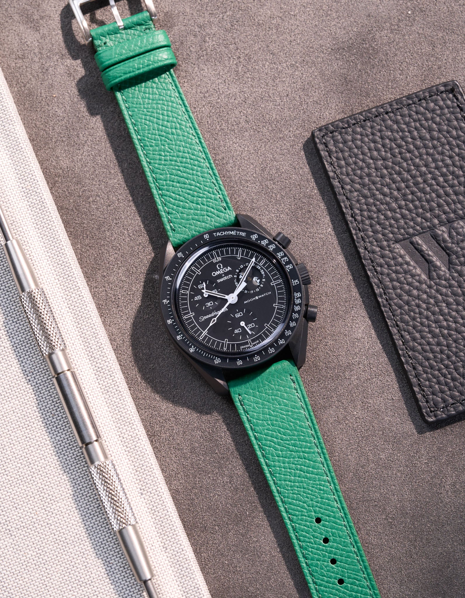 Leather Straps for Omega X Swatch Mission to the Moonphase New Moon - Image 7