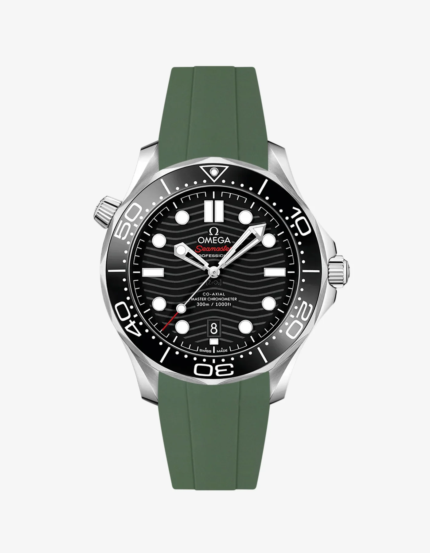 Rubber Strap for Omega Seamaster Diver 300 42mm Black - Image 13